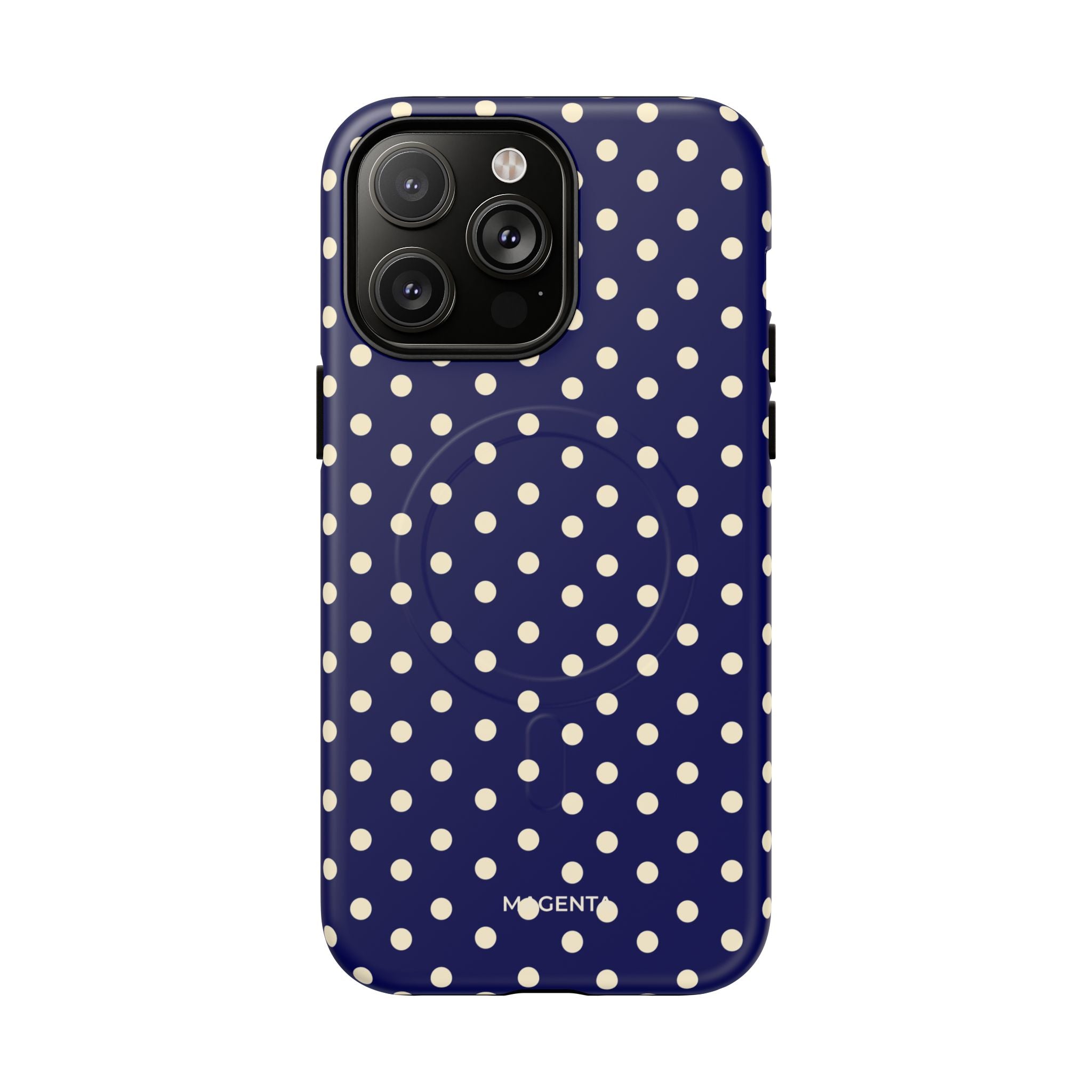 Cream On Navy Tough Magnetic Case