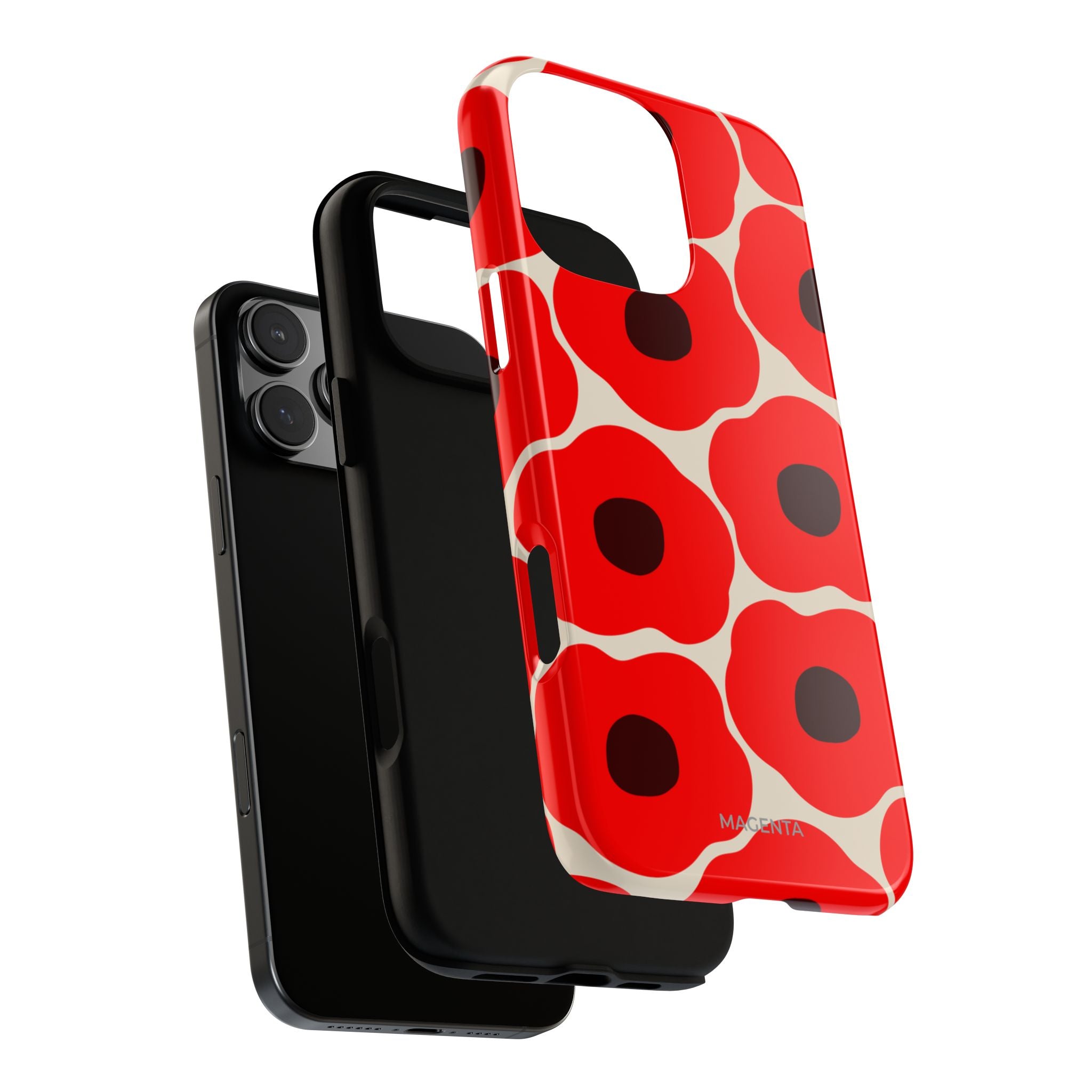 Red Poppy On Cream Tough Case