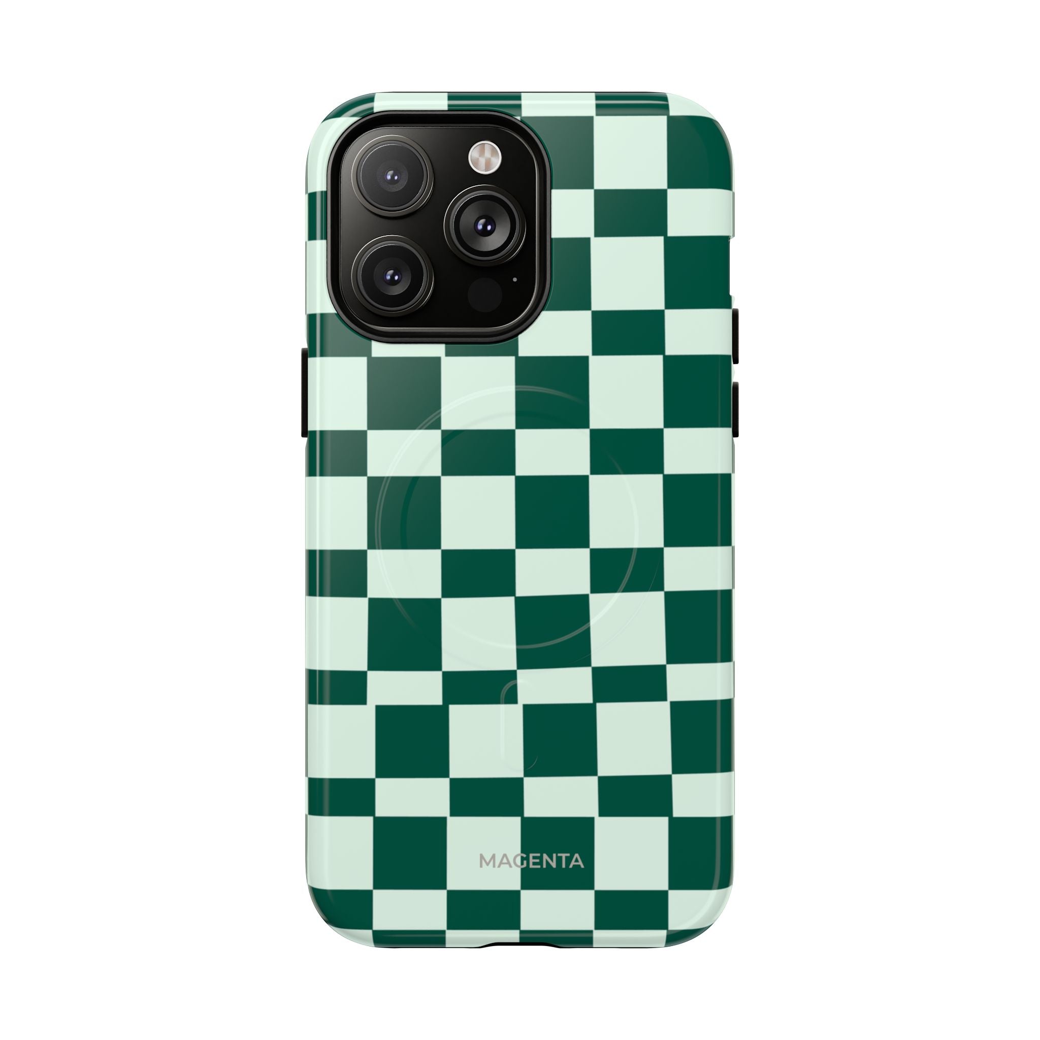 Deep Green Check Tough Magnetic Case