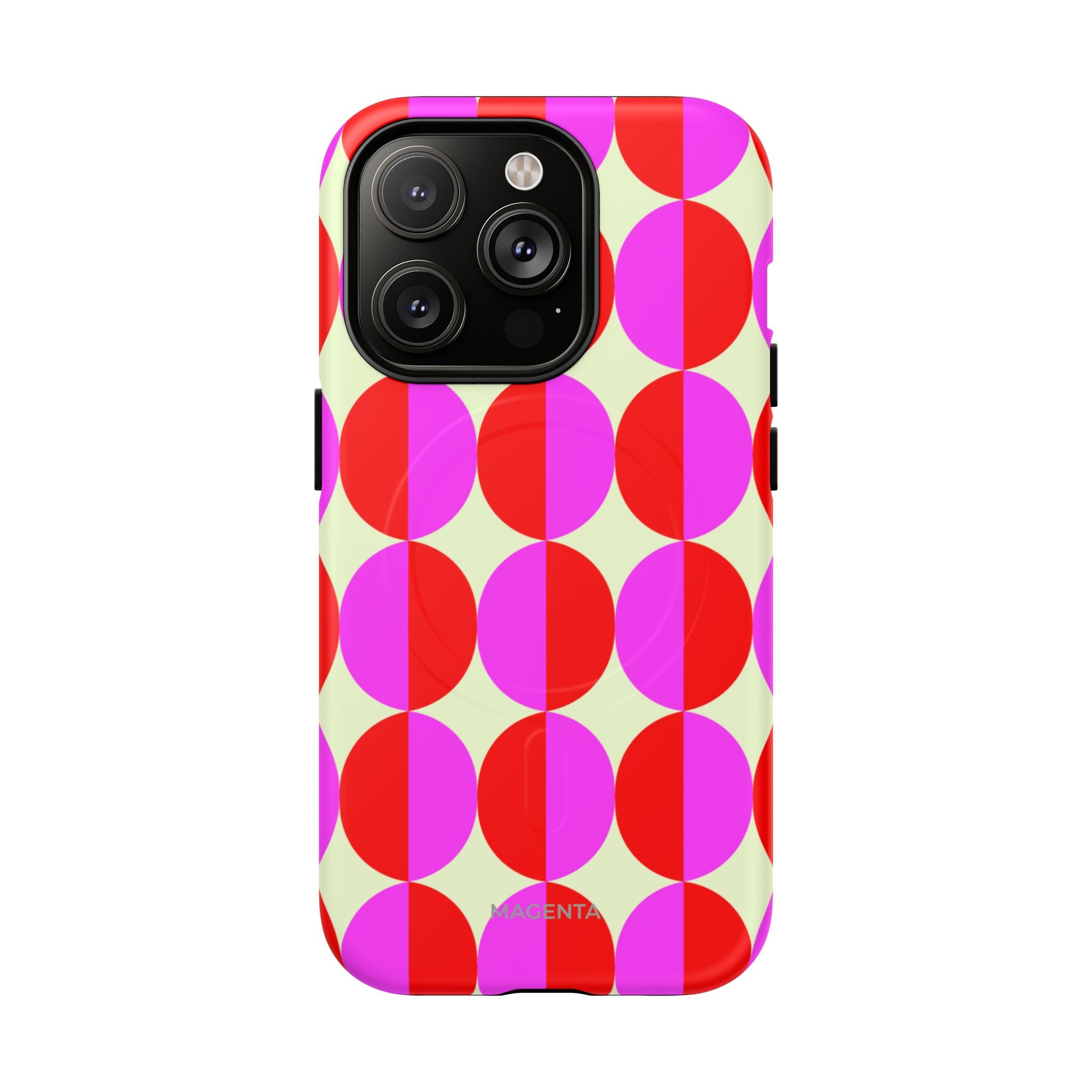 Red Pink Circle Tough Mag Case