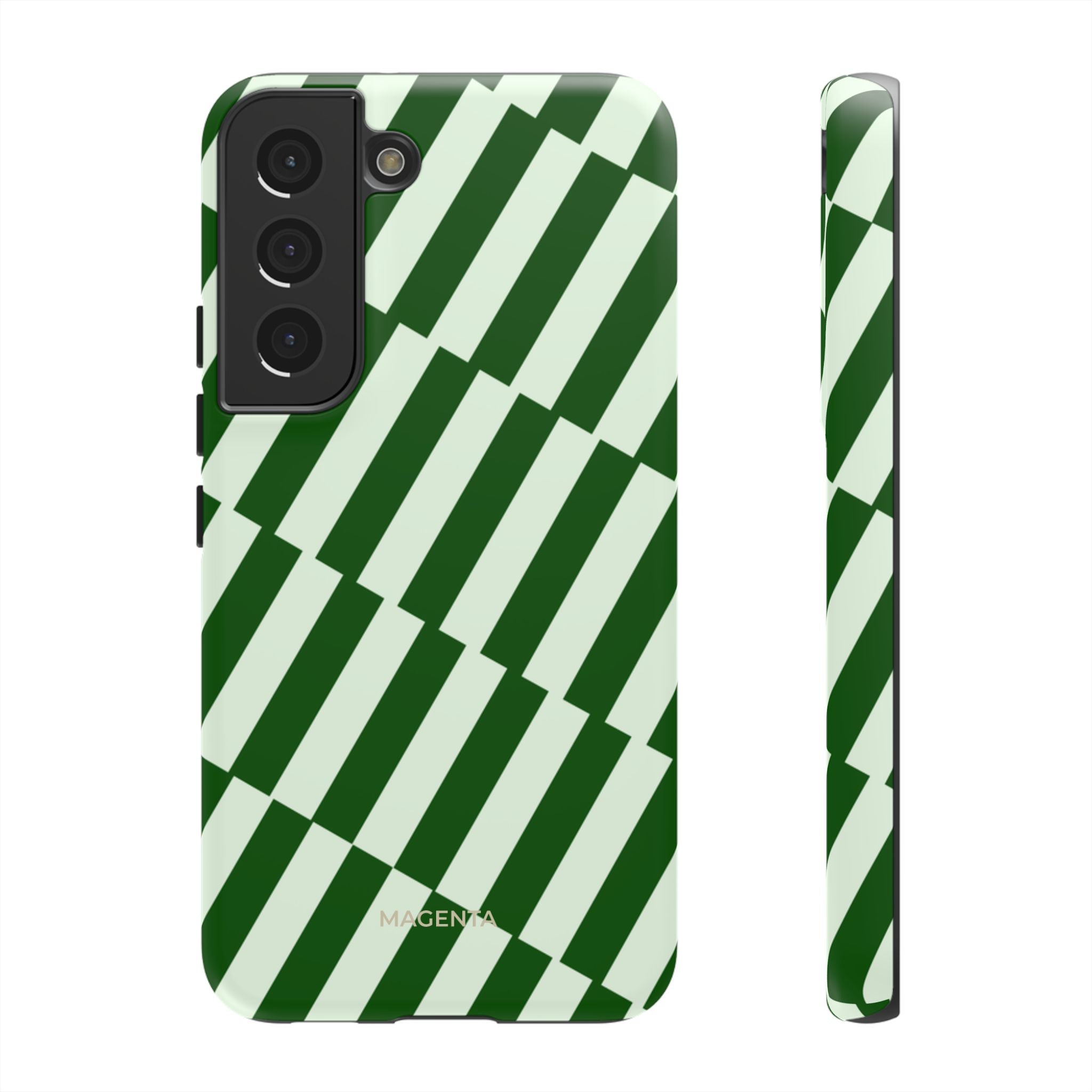 Deep Green Stripes Tough Case
