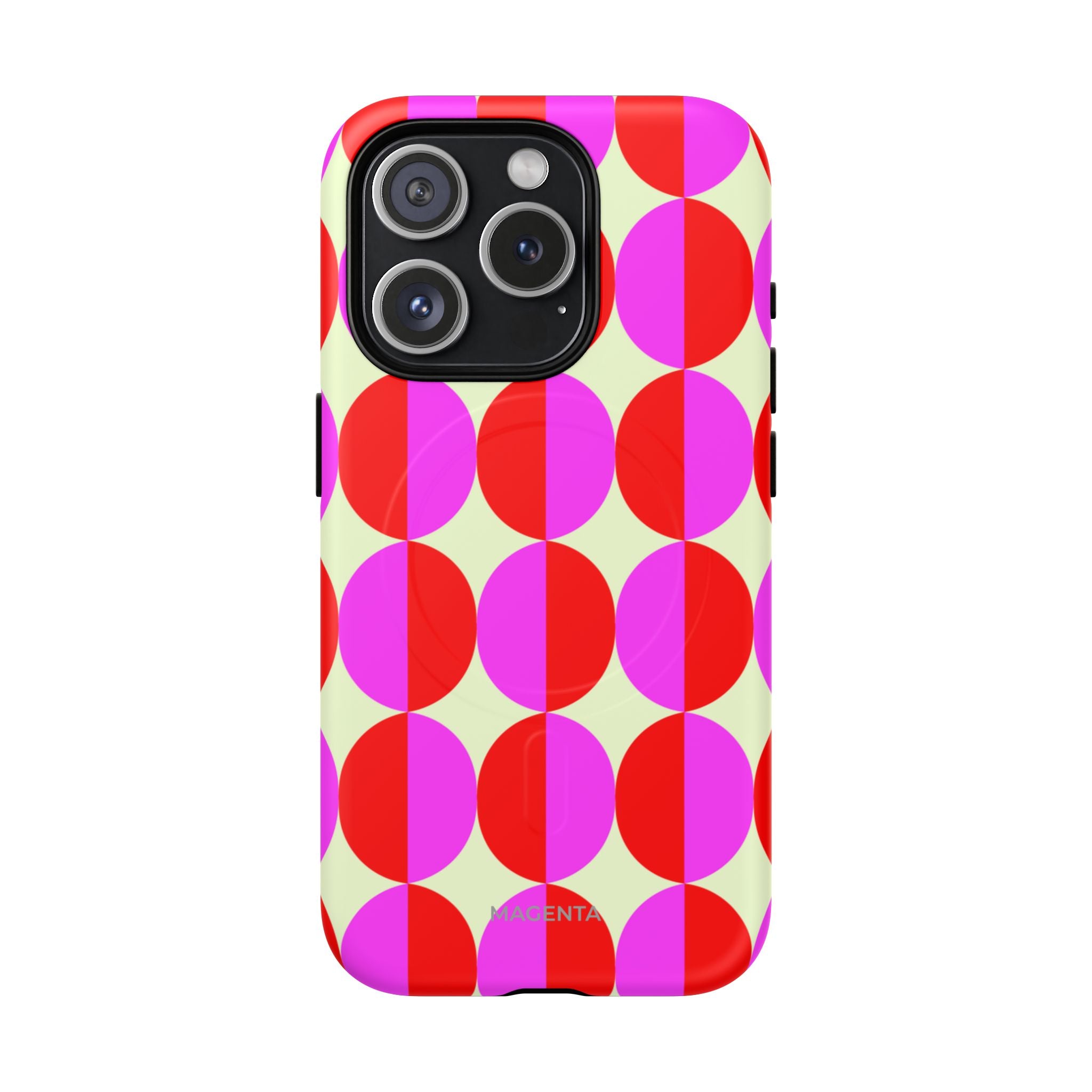 Red Pink Circle Tough Mag Case
