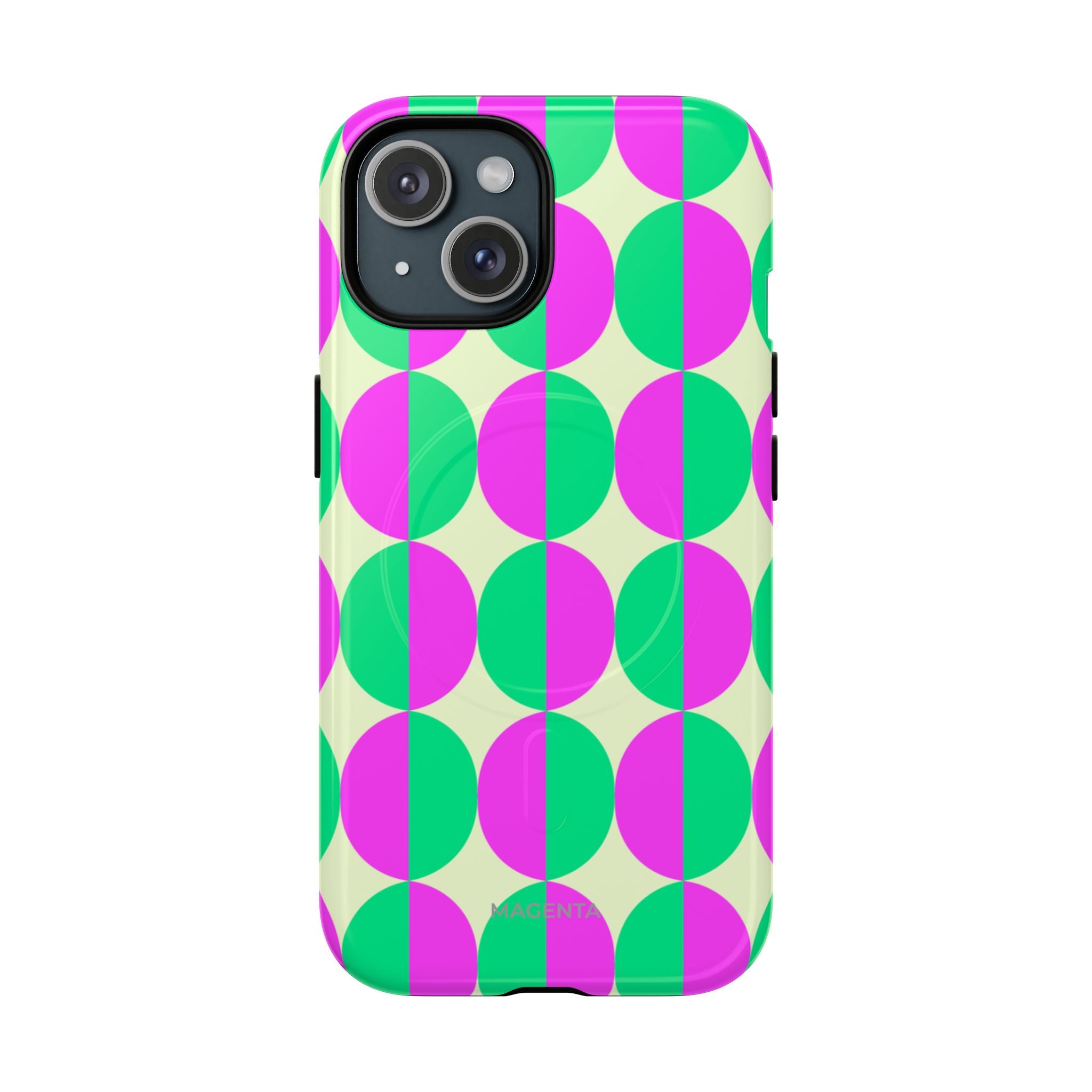 Pink Green Circle Tough Mag Case