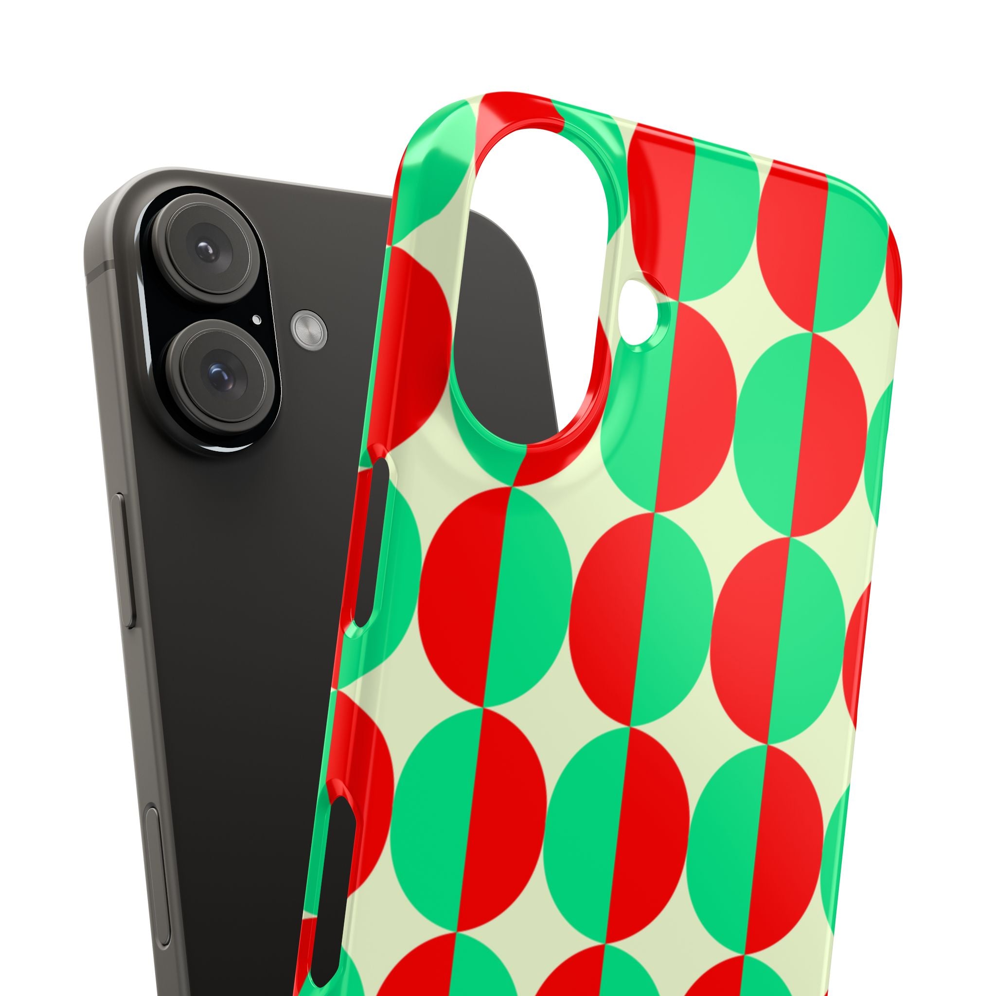 Red Green Circle Snap Case