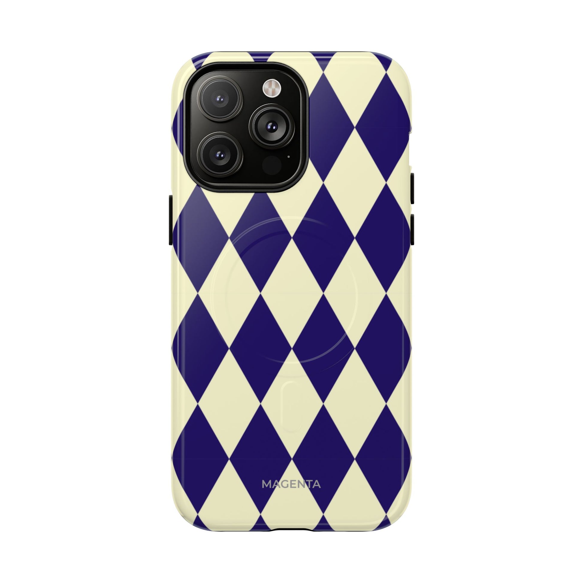 Navy & Cream Geometric Tough Magnetic Case