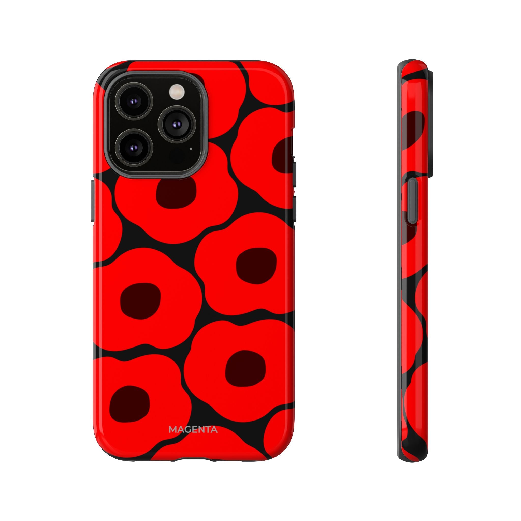 Red Poppy On ฺBlack Tough Case