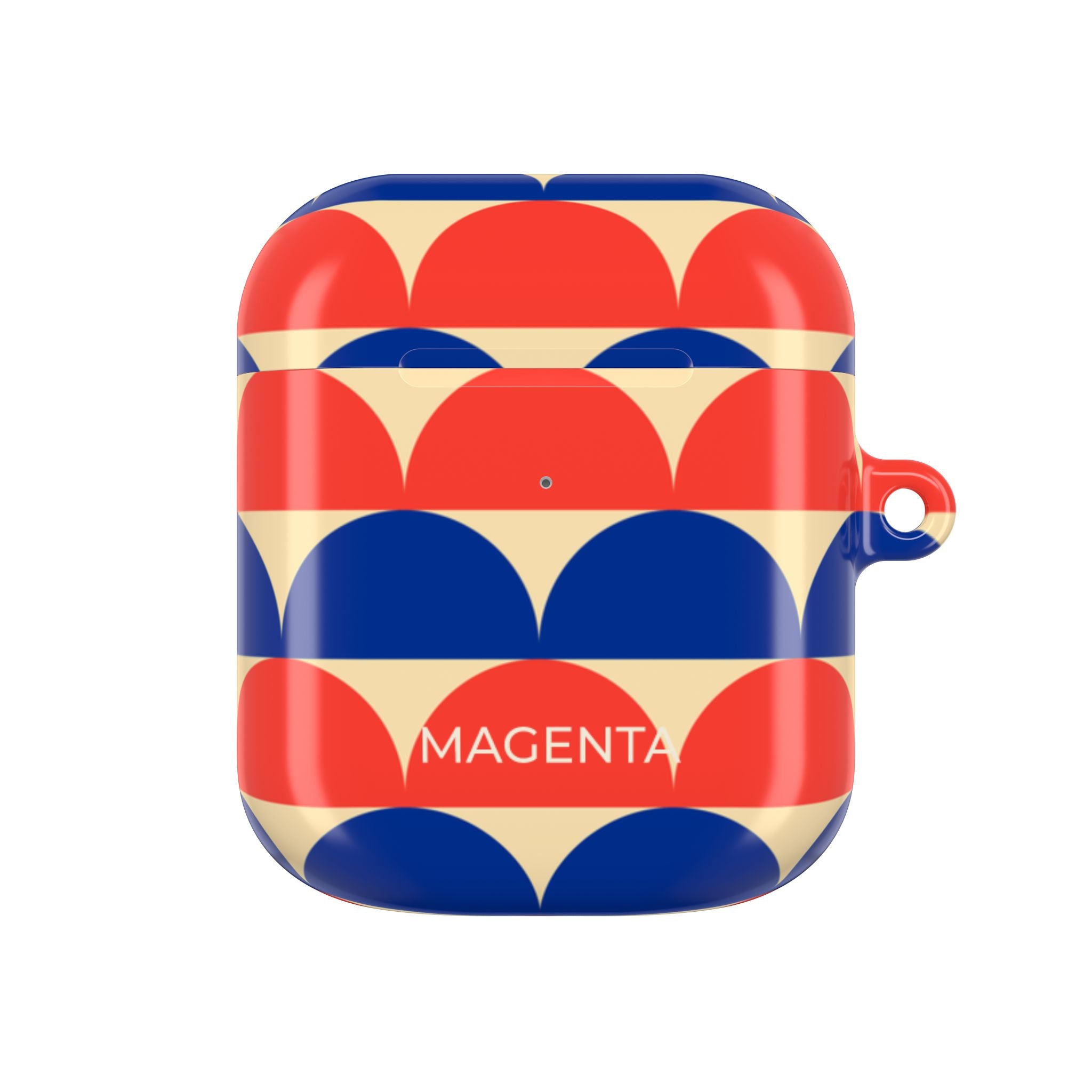 Blue Red Half Circle AirPods Case