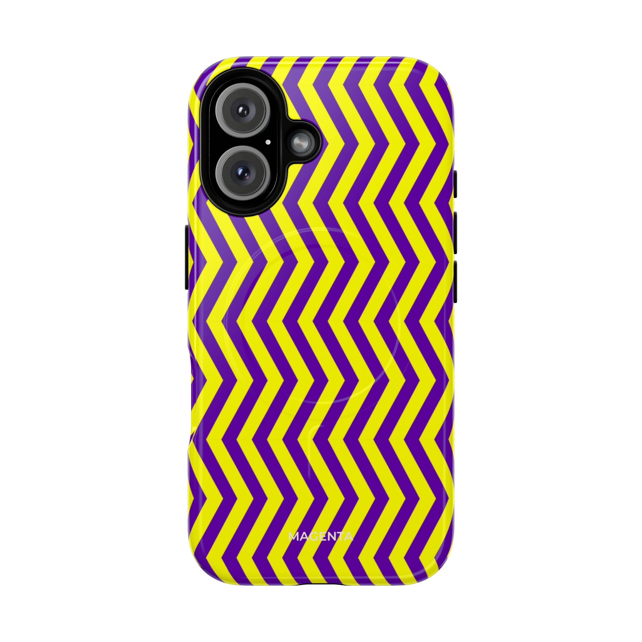 Purple Yellow Chevron Tough Mag Case