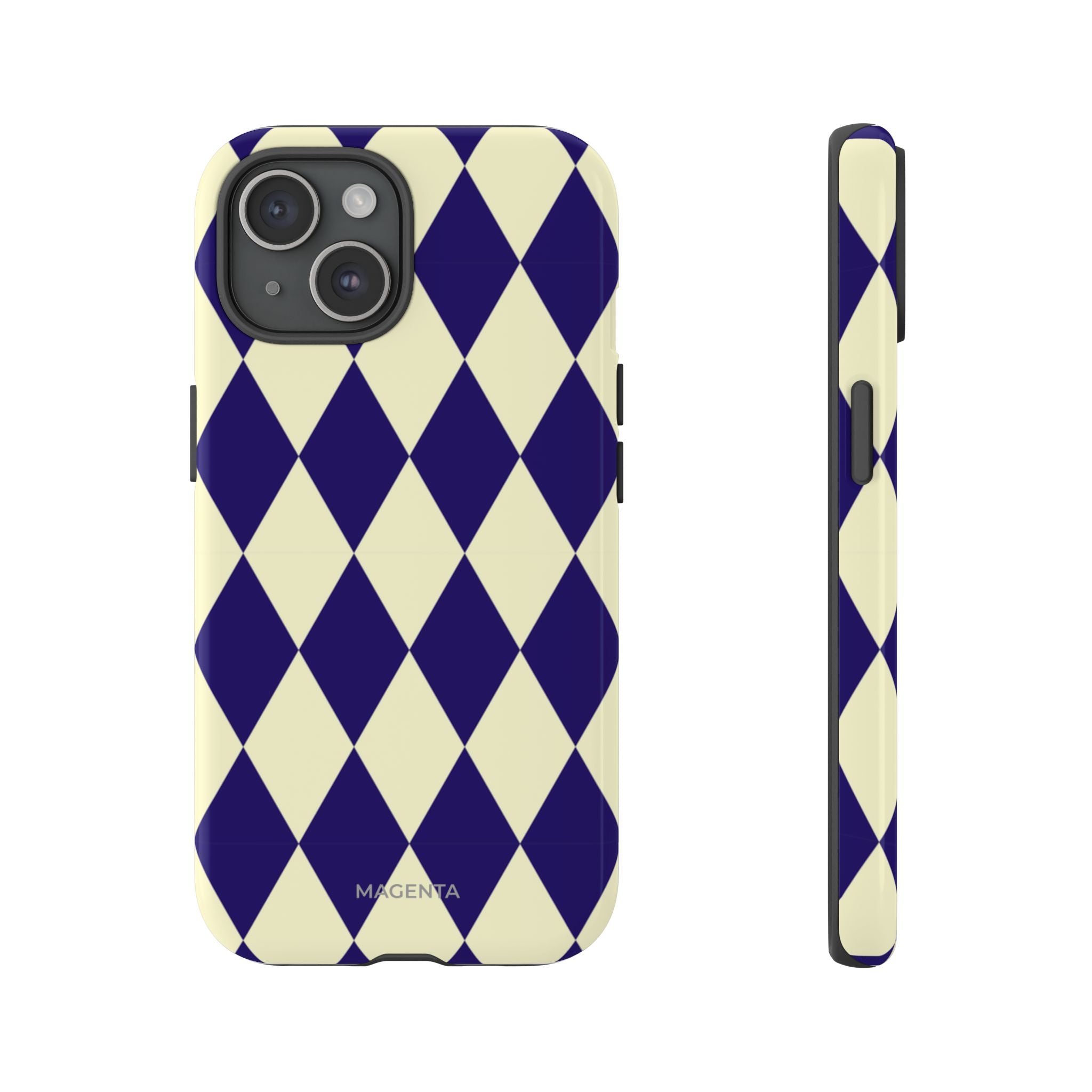 Navy & Cream Geometric Tough Case