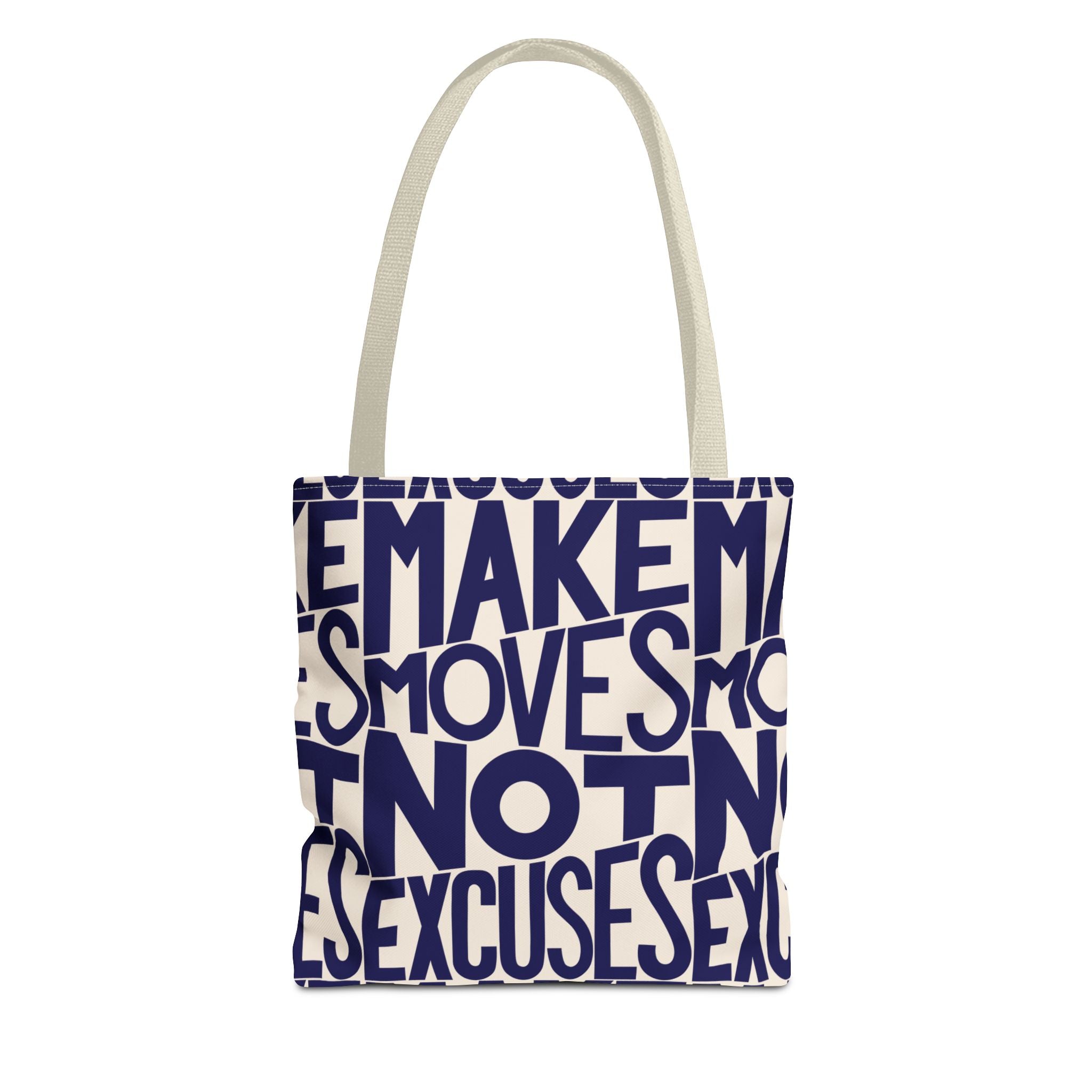 Make Moves, Not Excuses Eco-Friendly Shopping Bag - Navy