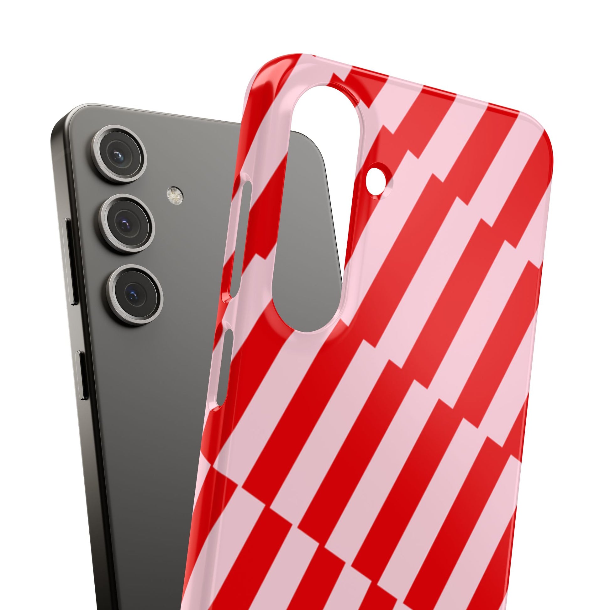 Cherry Pinstripe Snap Case
