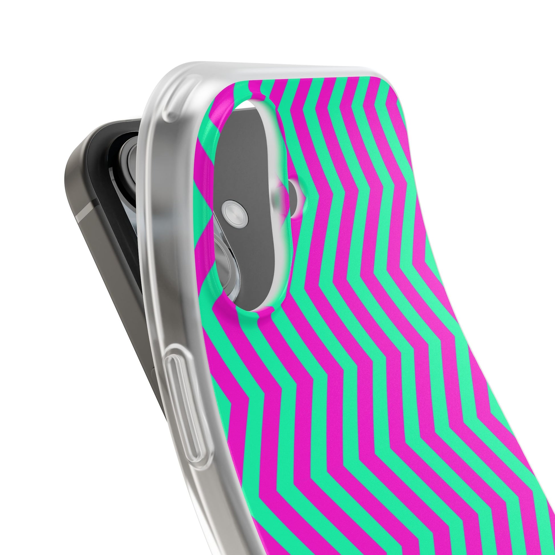Pink Mint Chevron Flexi Case