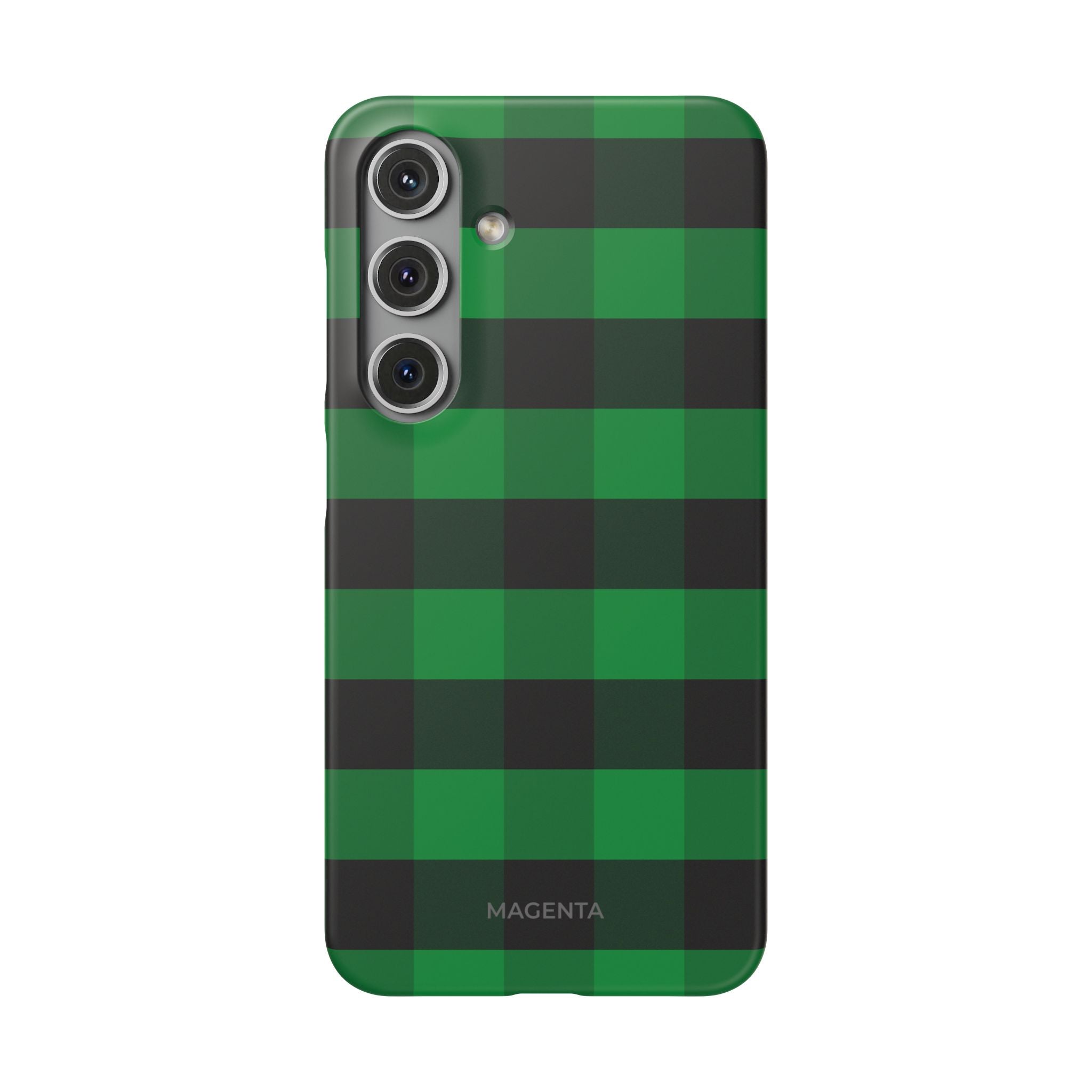 Green Plaid Snap Case