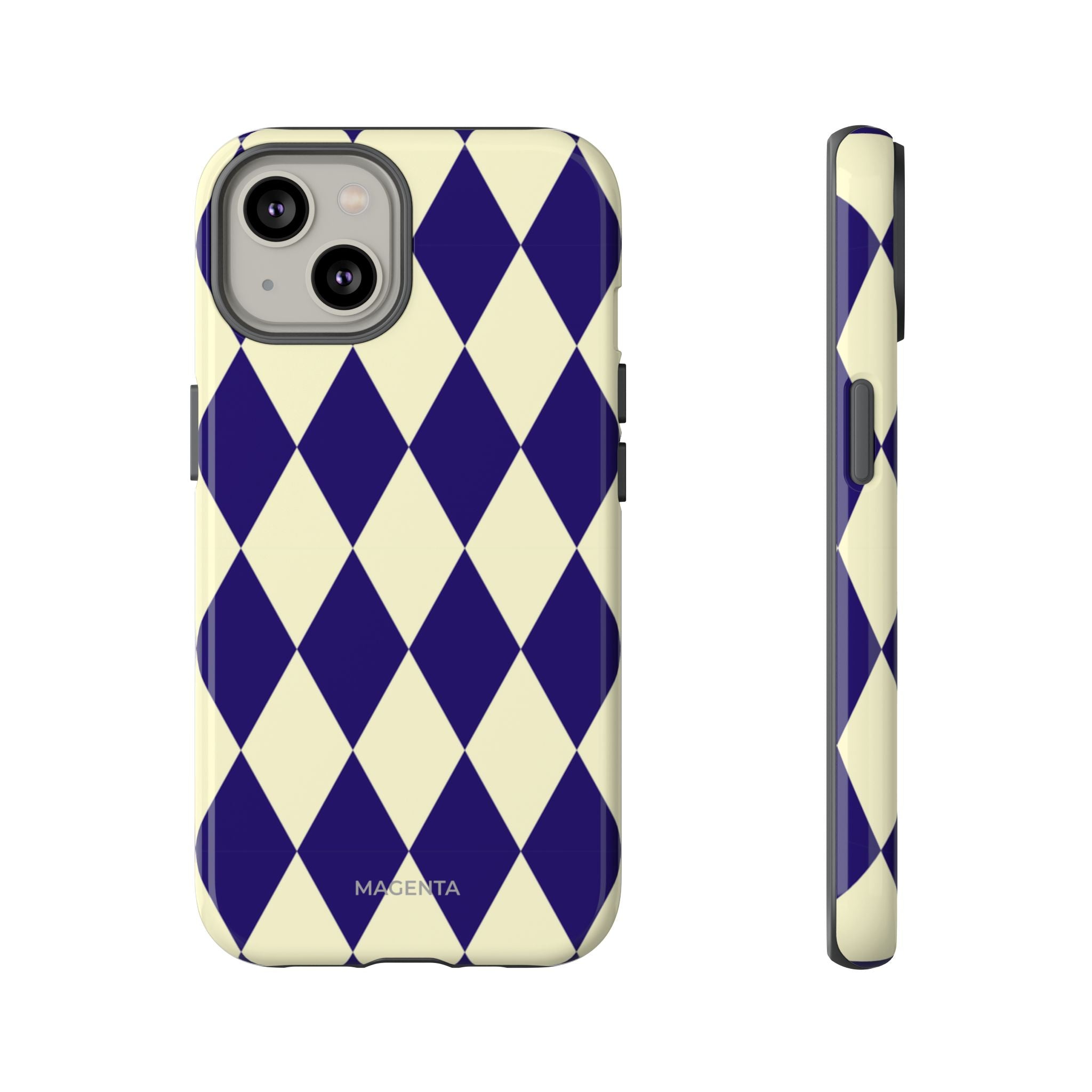 Navy & Cream Geometric Tough Case