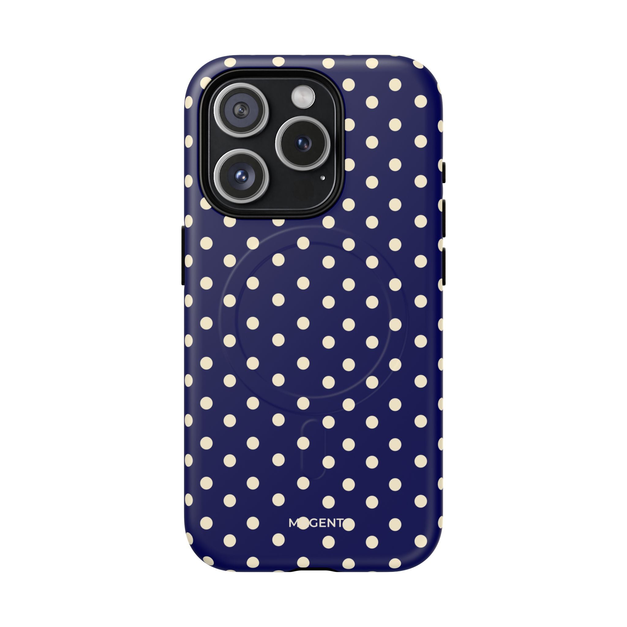 Cream On Navy Tough Magnetic Case