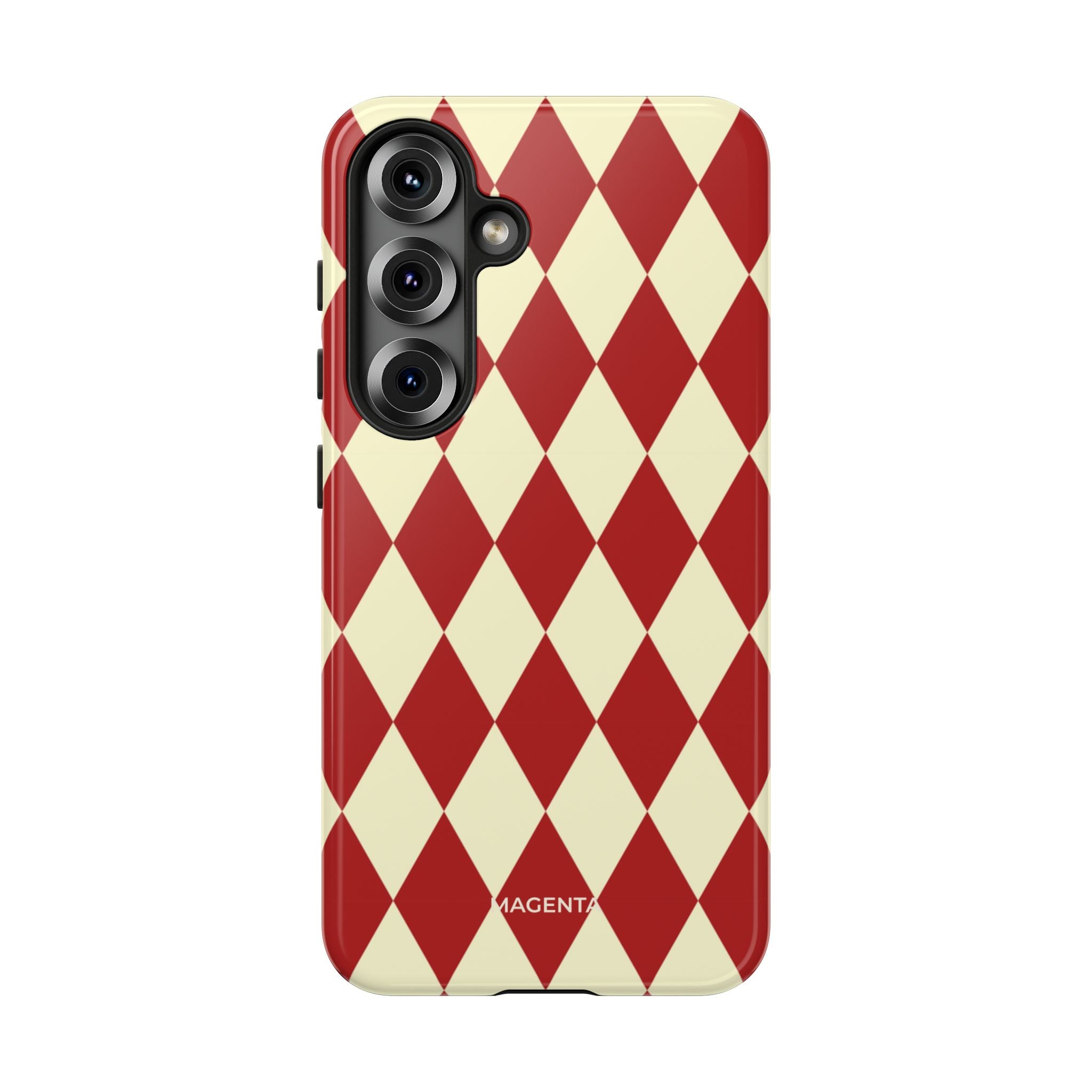 Maroon & Cream Geometric Tough Case