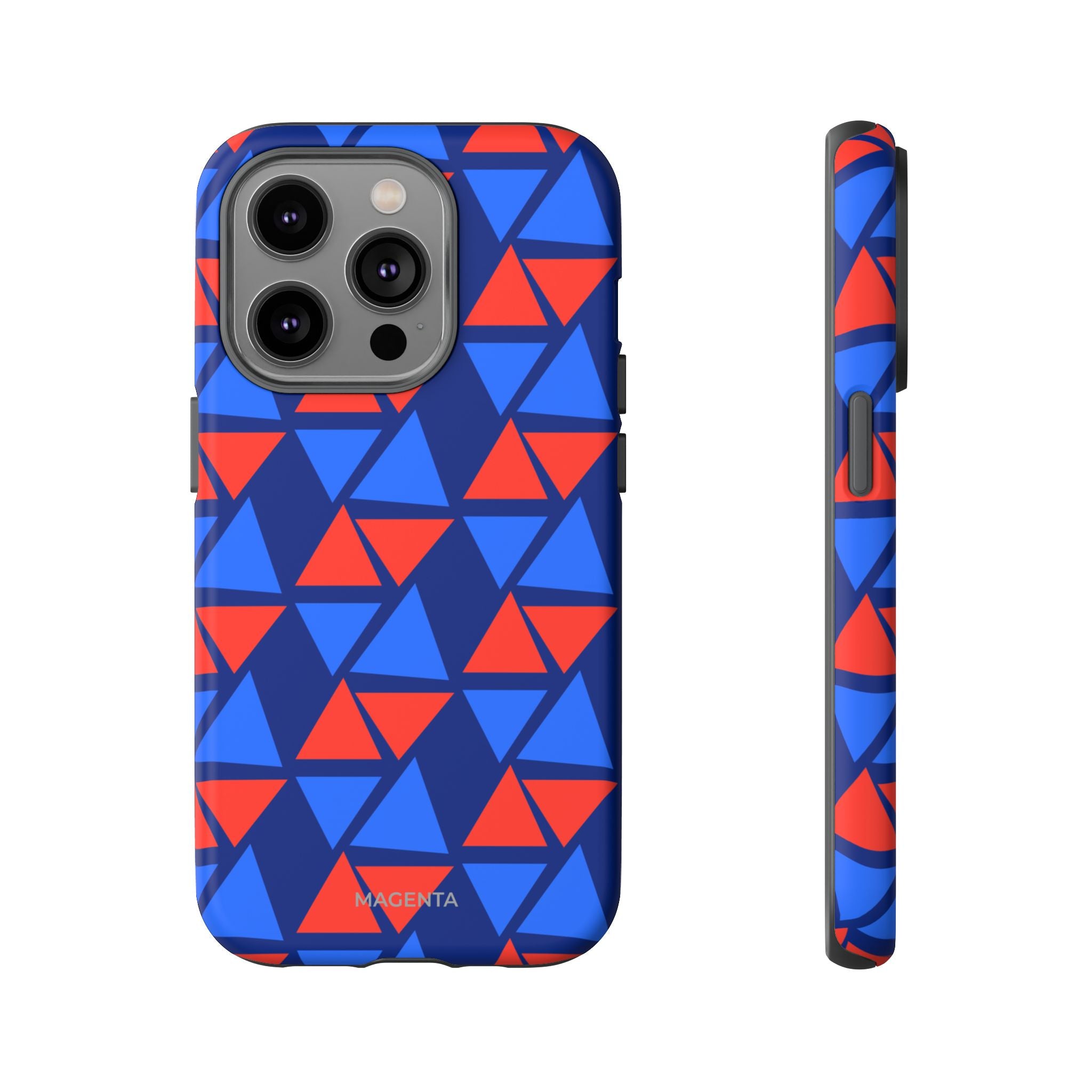 Blue Red Triangle Tough Case
