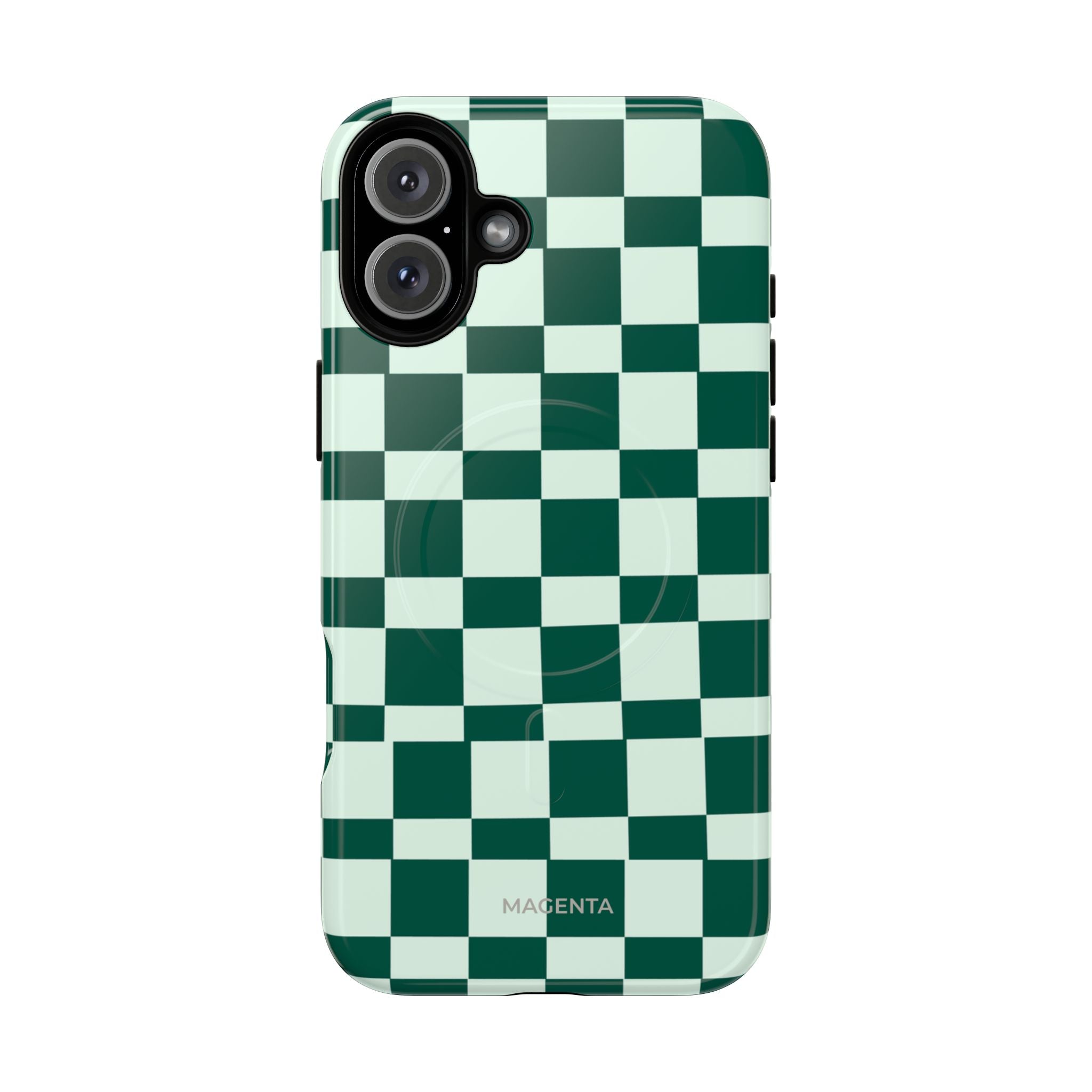 Deep Green Check Tough Magnetic Case