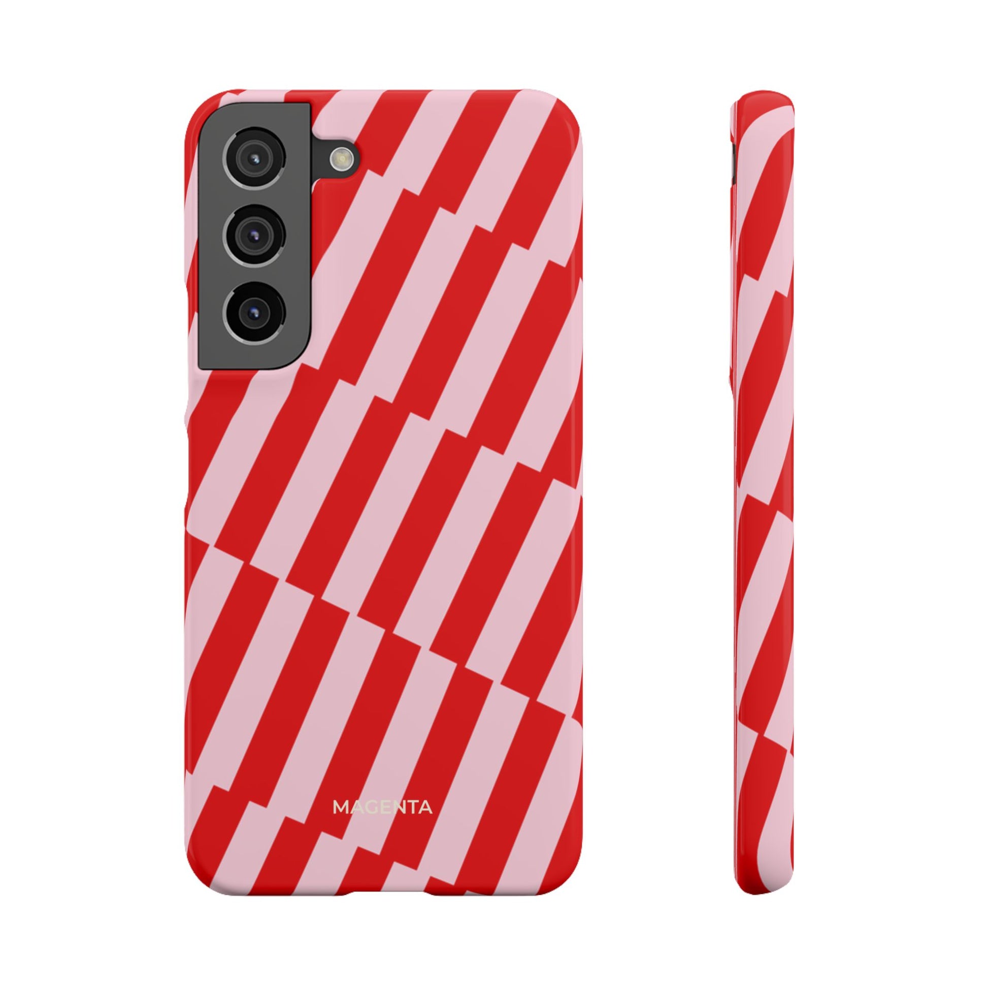 Cherry Pinstripe Snap Case