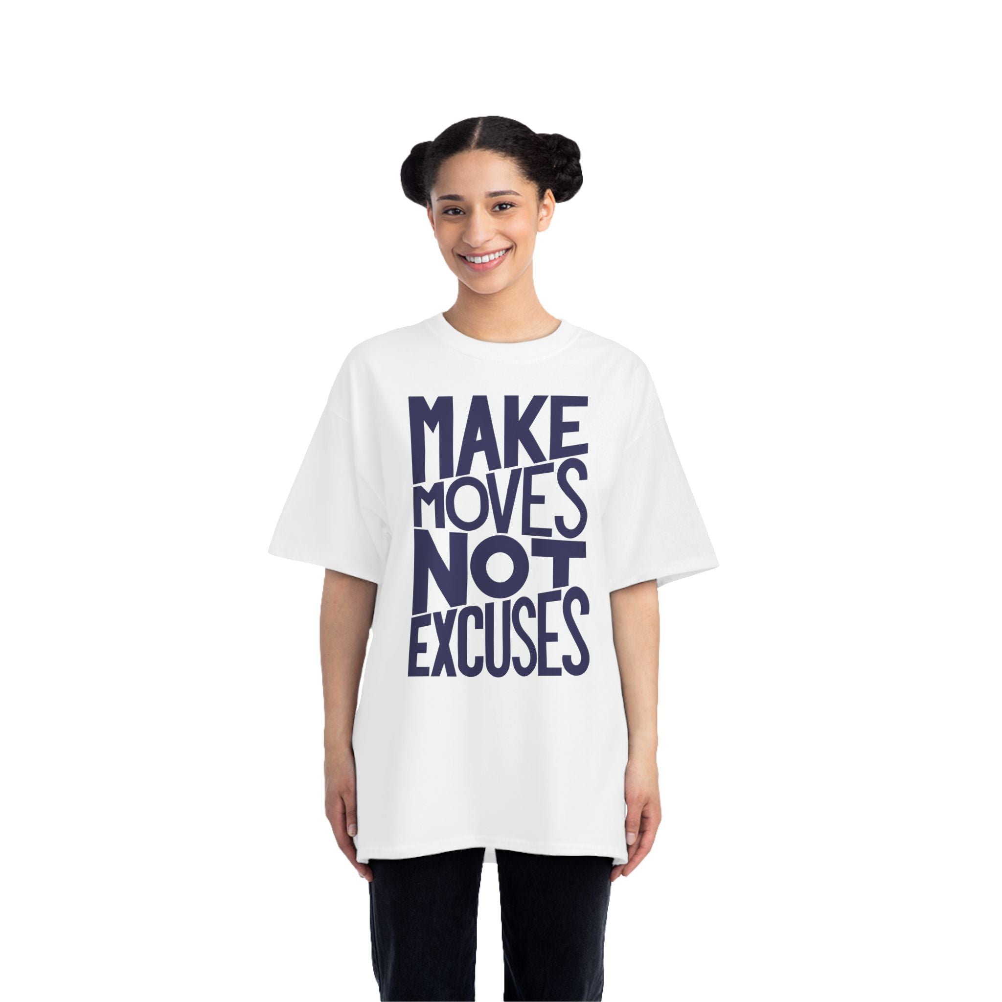 Make Moves, Not Excuses Short-Sleeve T-Shirt - Navy