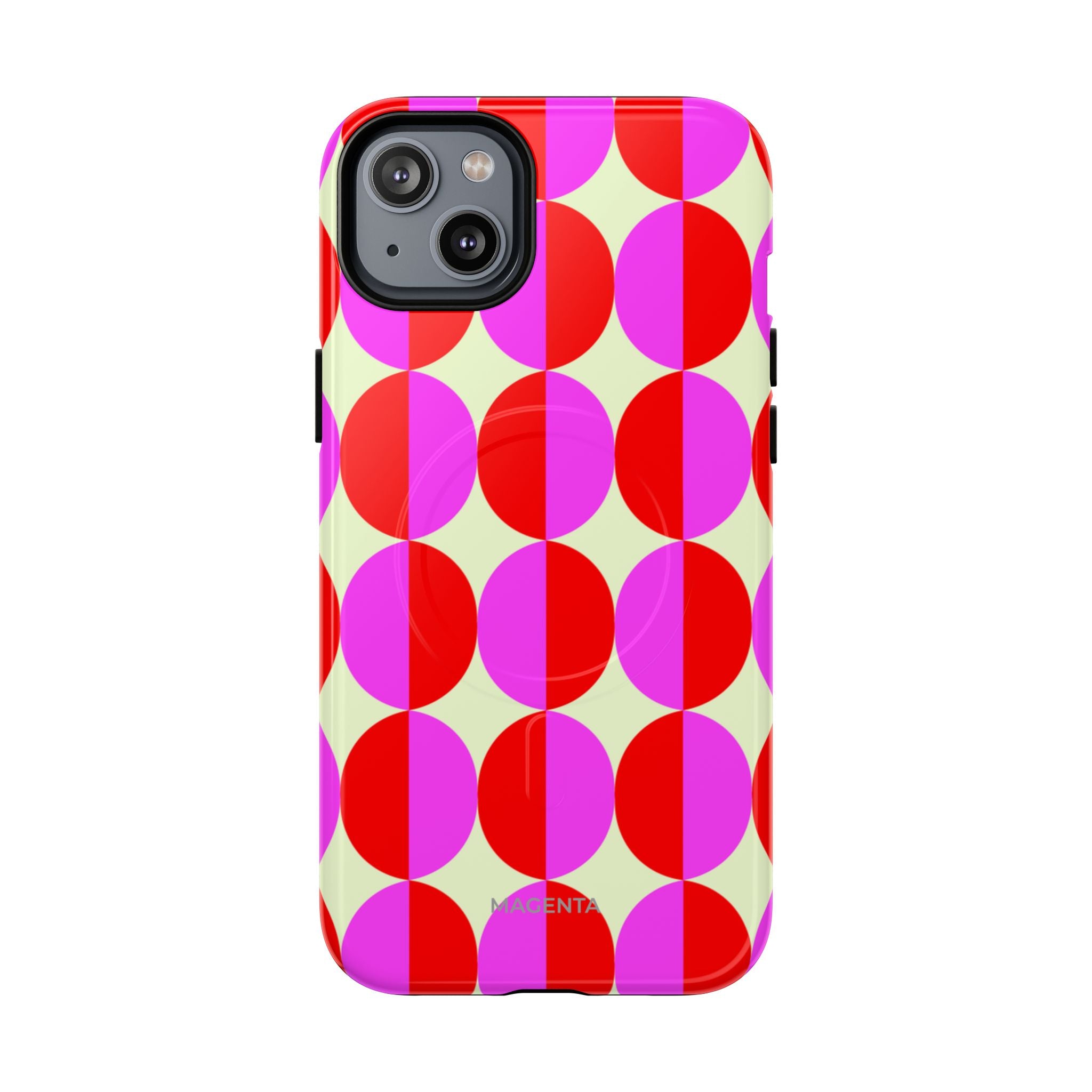 Red Pink Circle Tough Mag Case