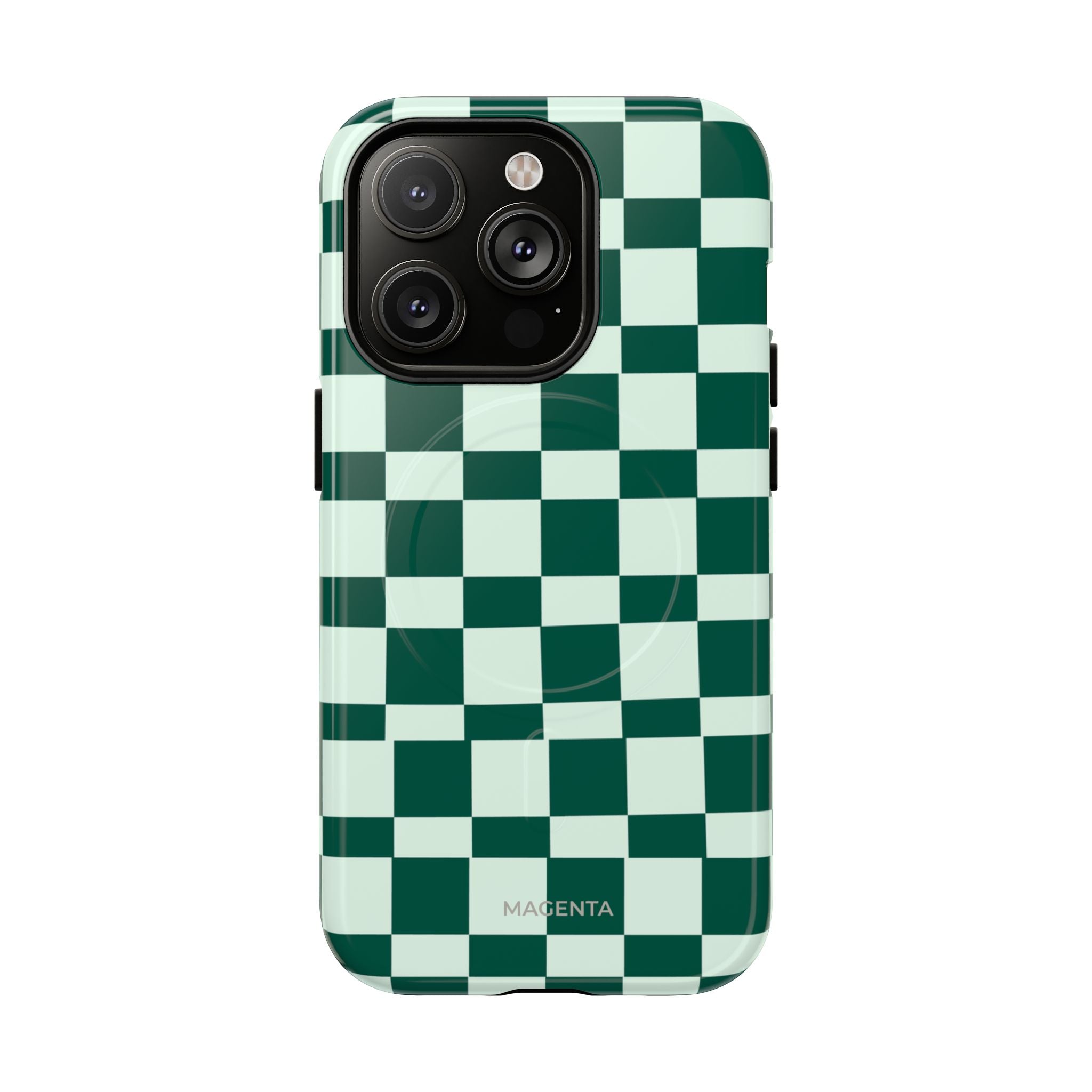 Deep Green Check Tough Magnetic Case