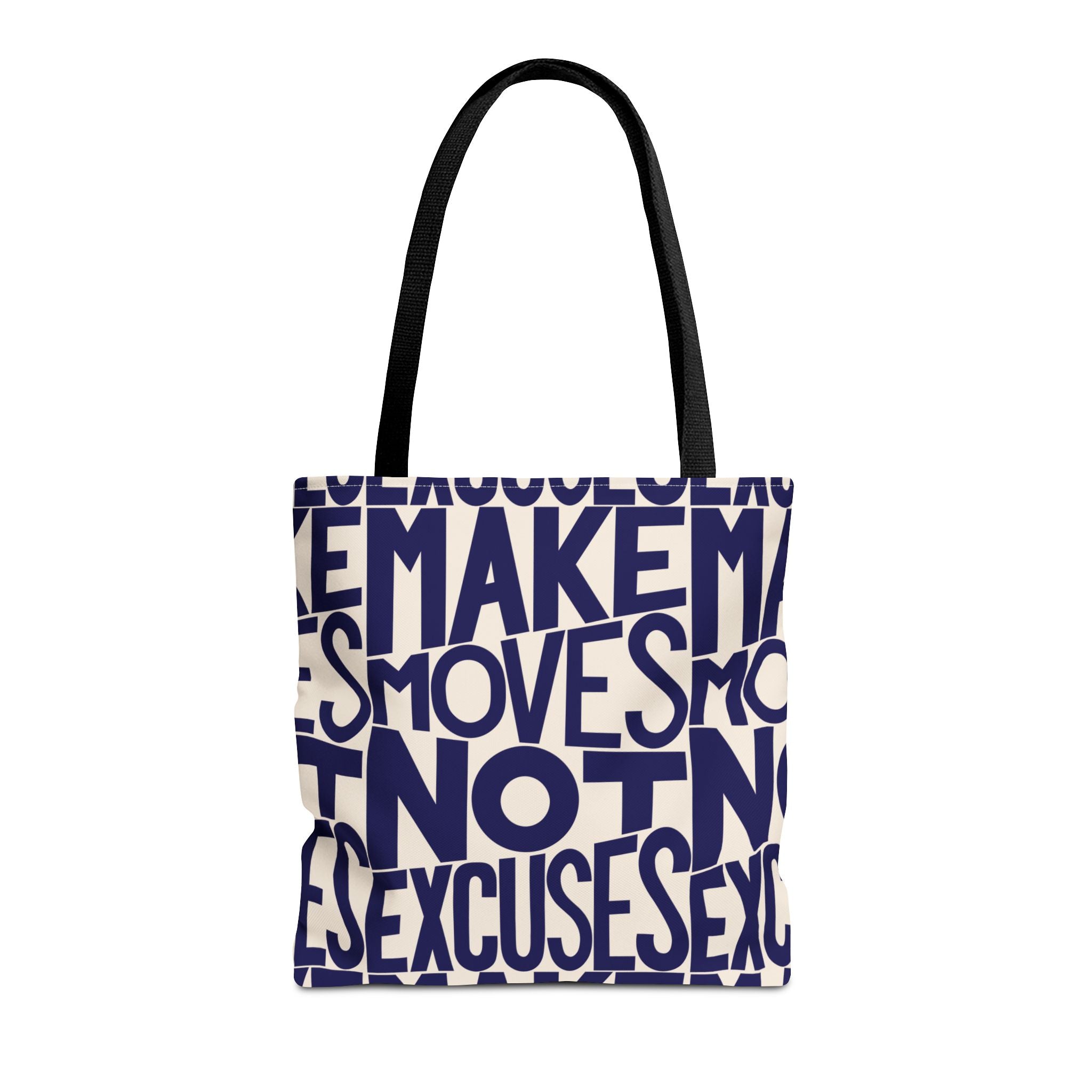 Make Moves, Not Excuses Eco-Friendly Shopping Bag - Navy
