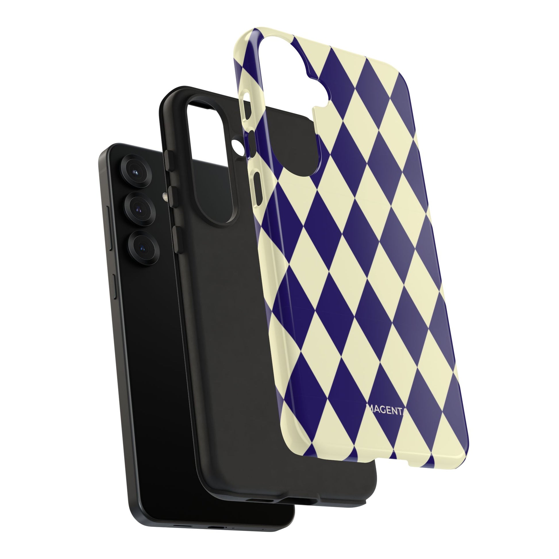 ์Navy & Cream Geometric Tough Case
