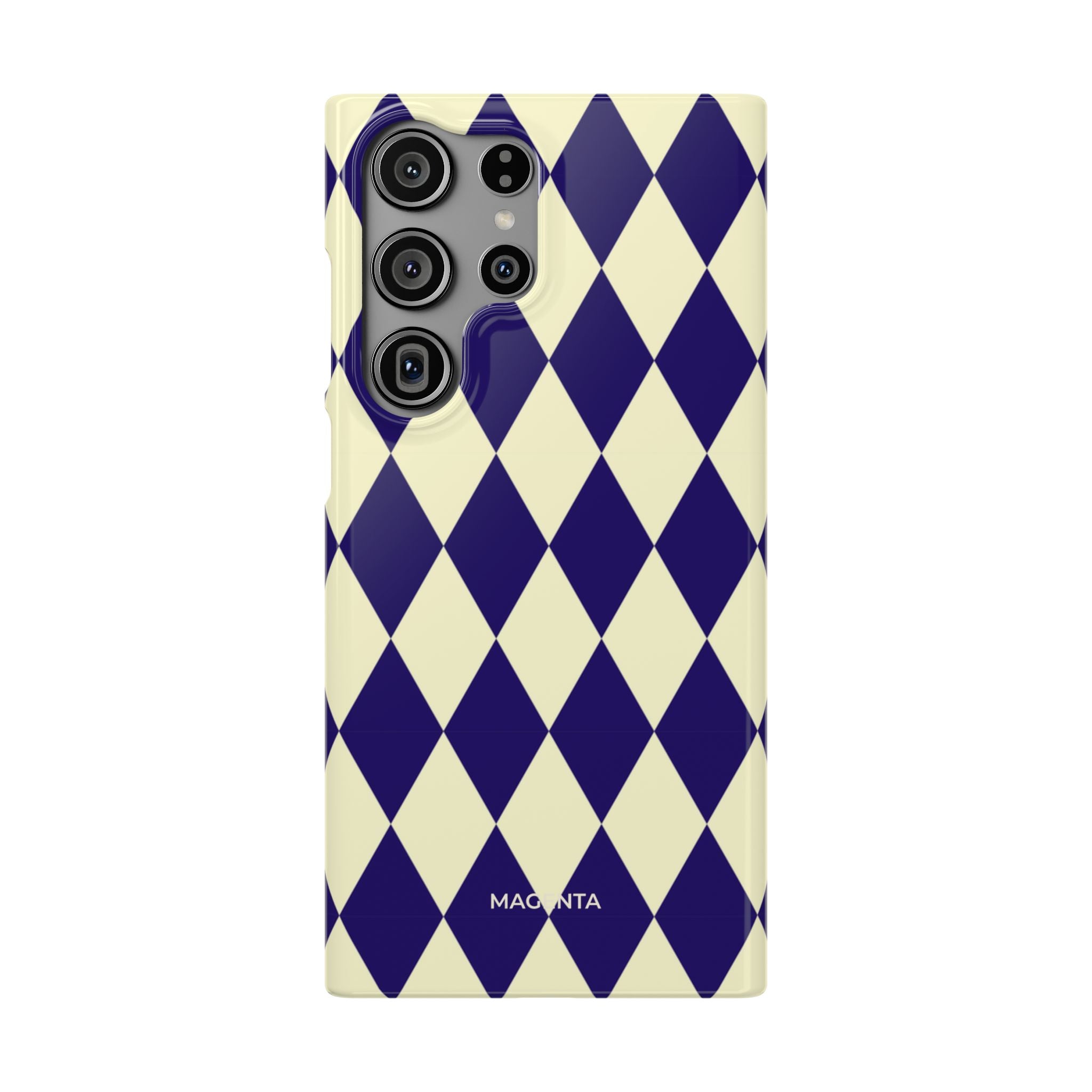 Navy & Cream Geometric Snap Case