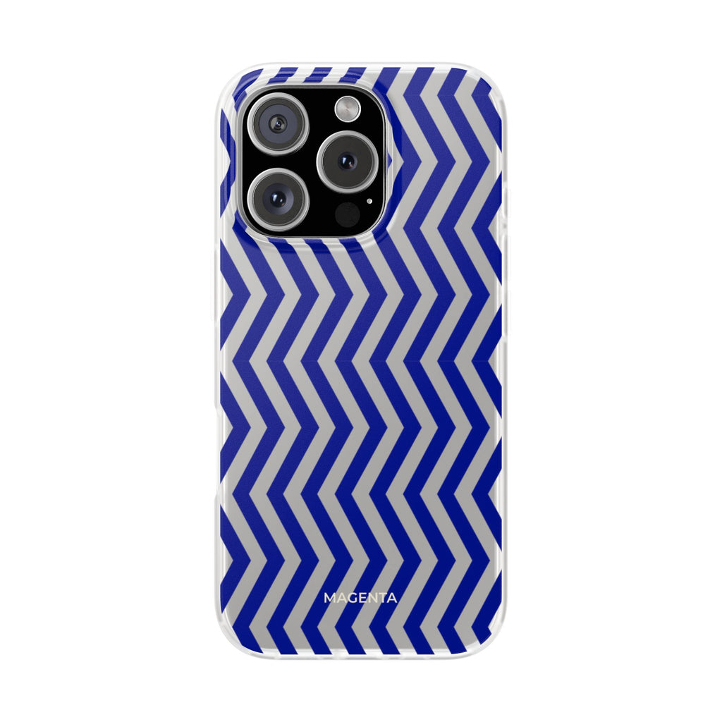 Blue Chevron Flexi Case