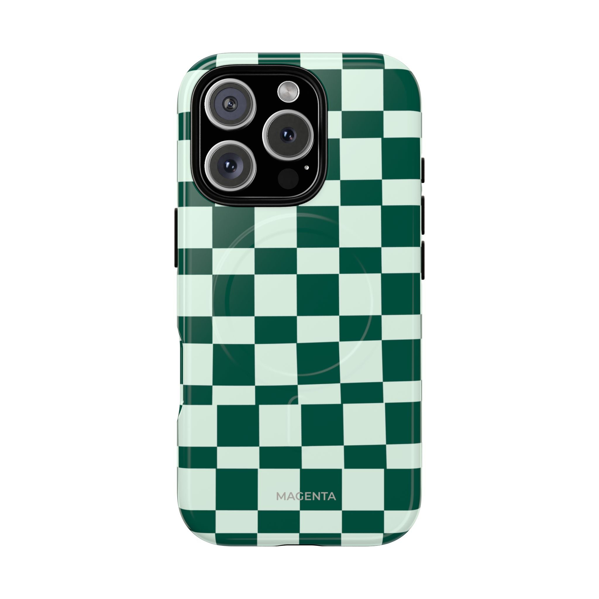 Deep Green Check Tough Magnetic Case