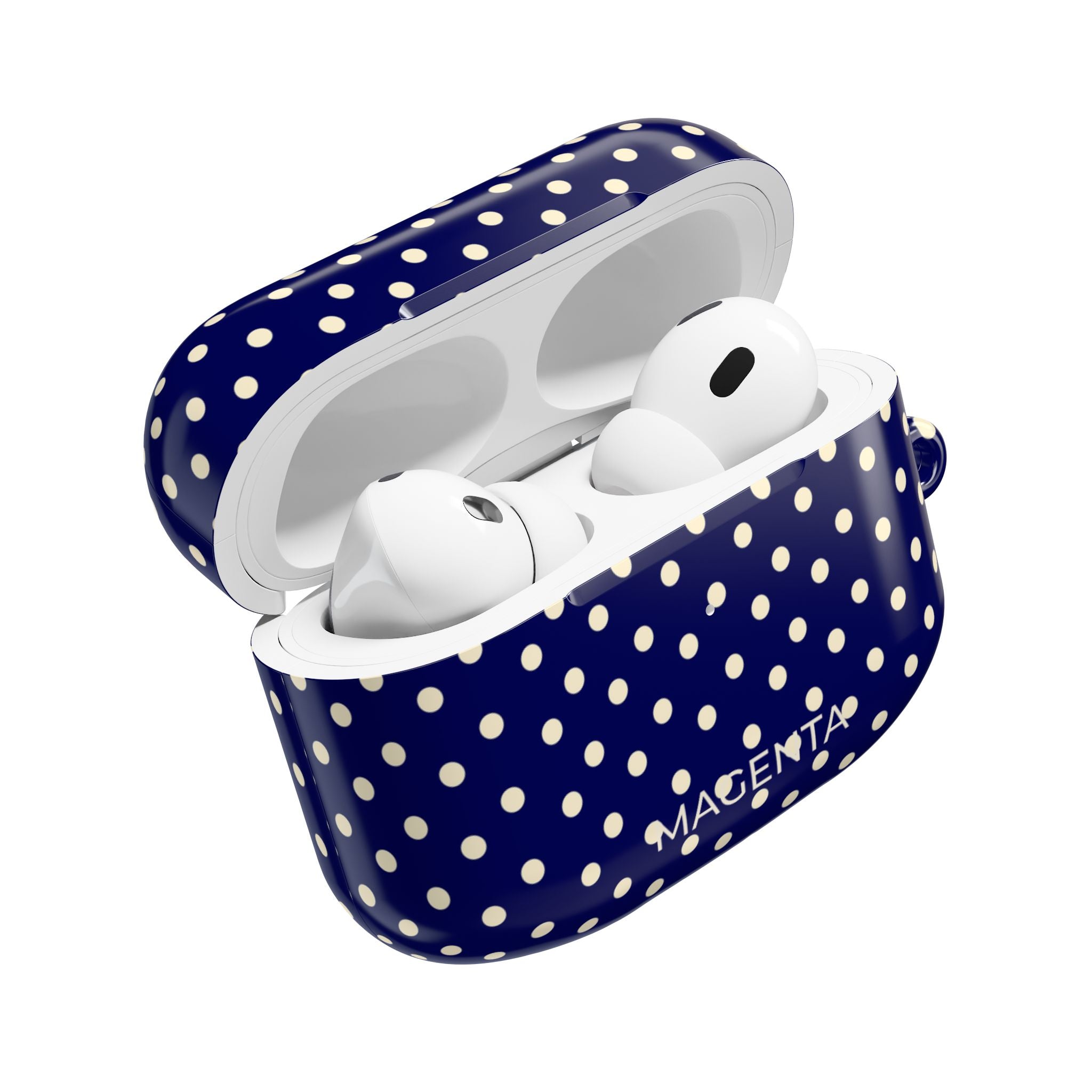 Cream On Navy Polka Dots AirPods Pro Gen 1 Case