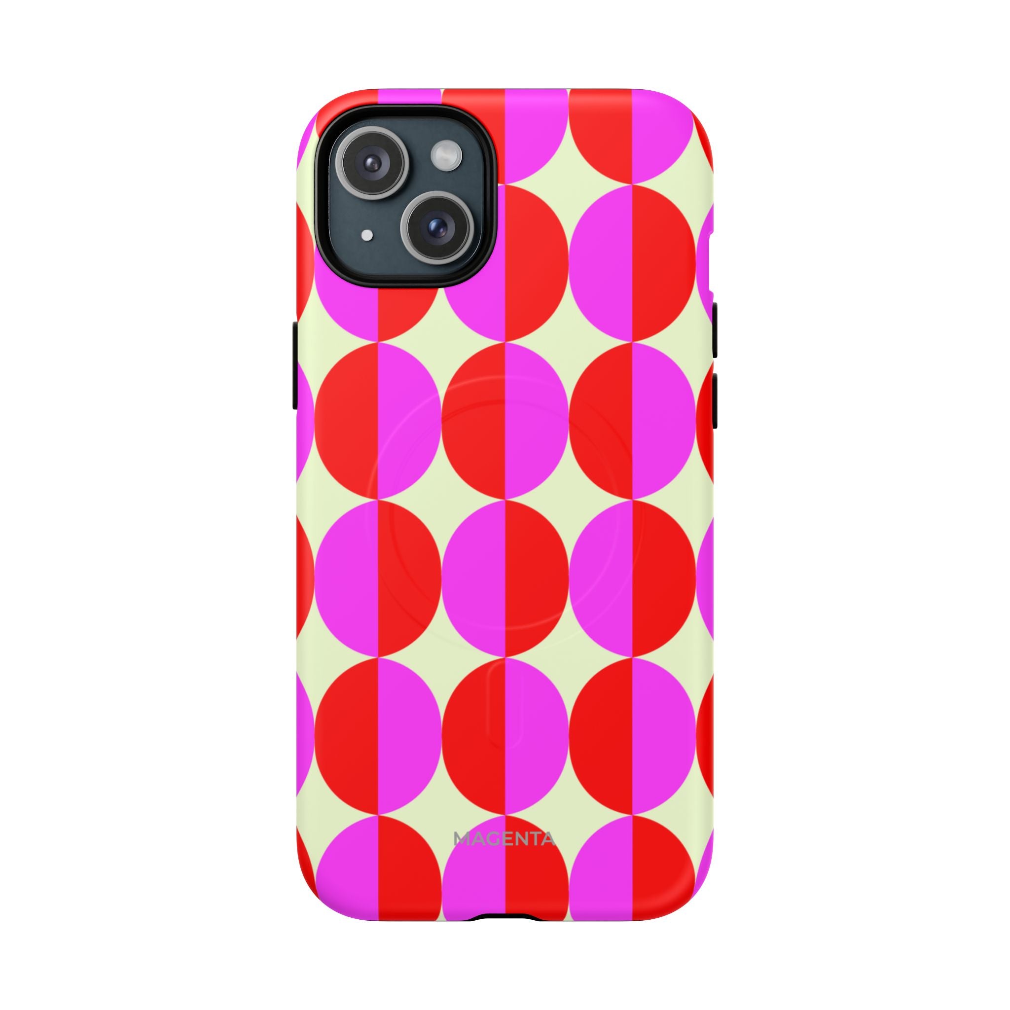 Red Pink Circle Tough Mag Case