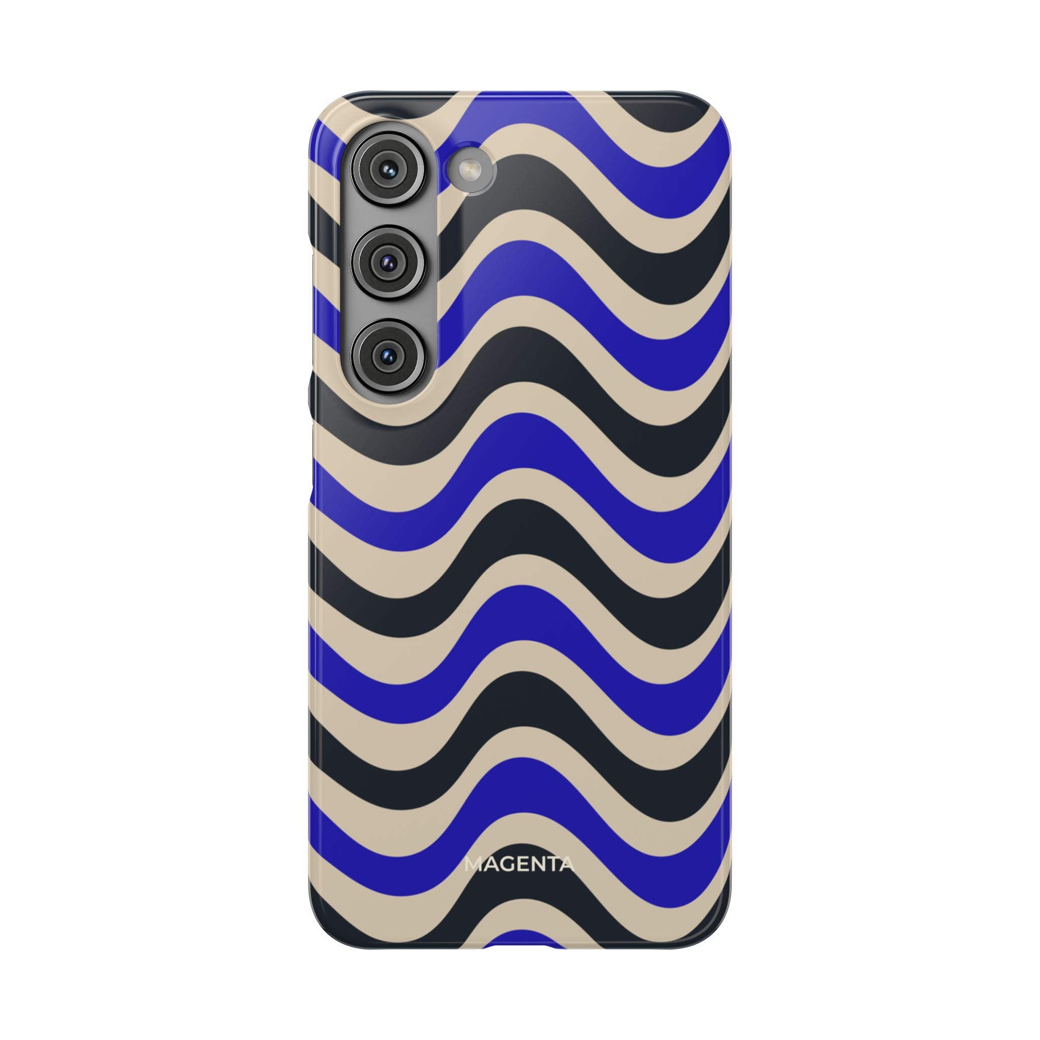 Black & Blue Waves Snap Case