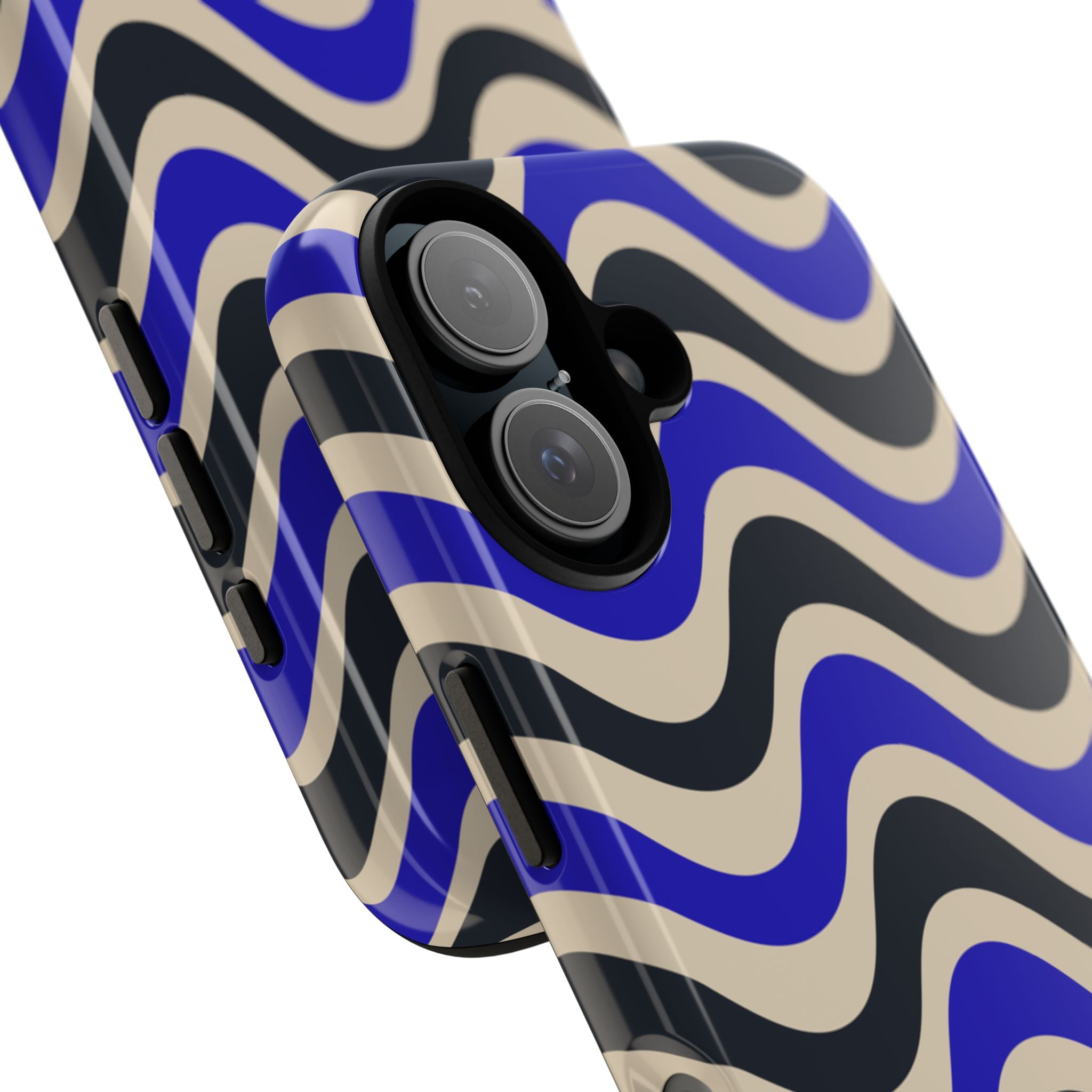 Black & Blue Waves Tough Case
