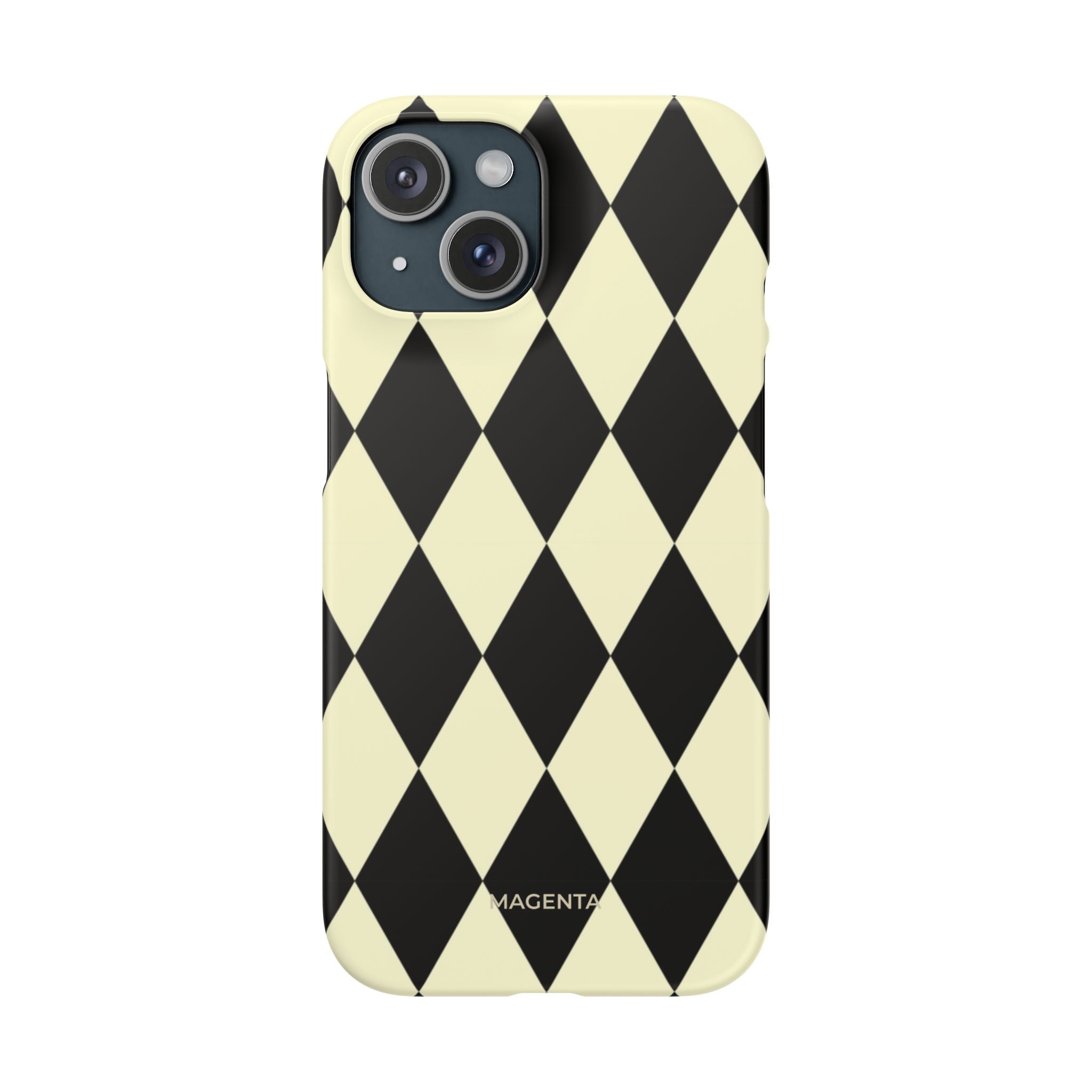 Black & Cream Geometric Snap Case
