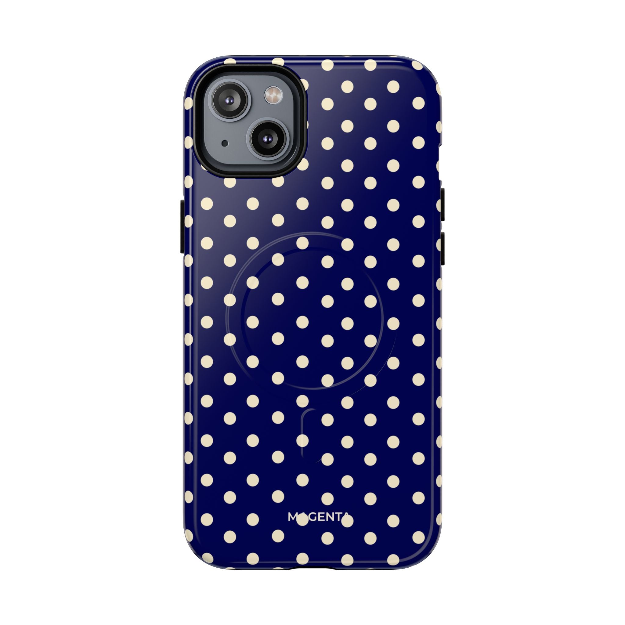 Cream On Navy Tough Magnetic Case