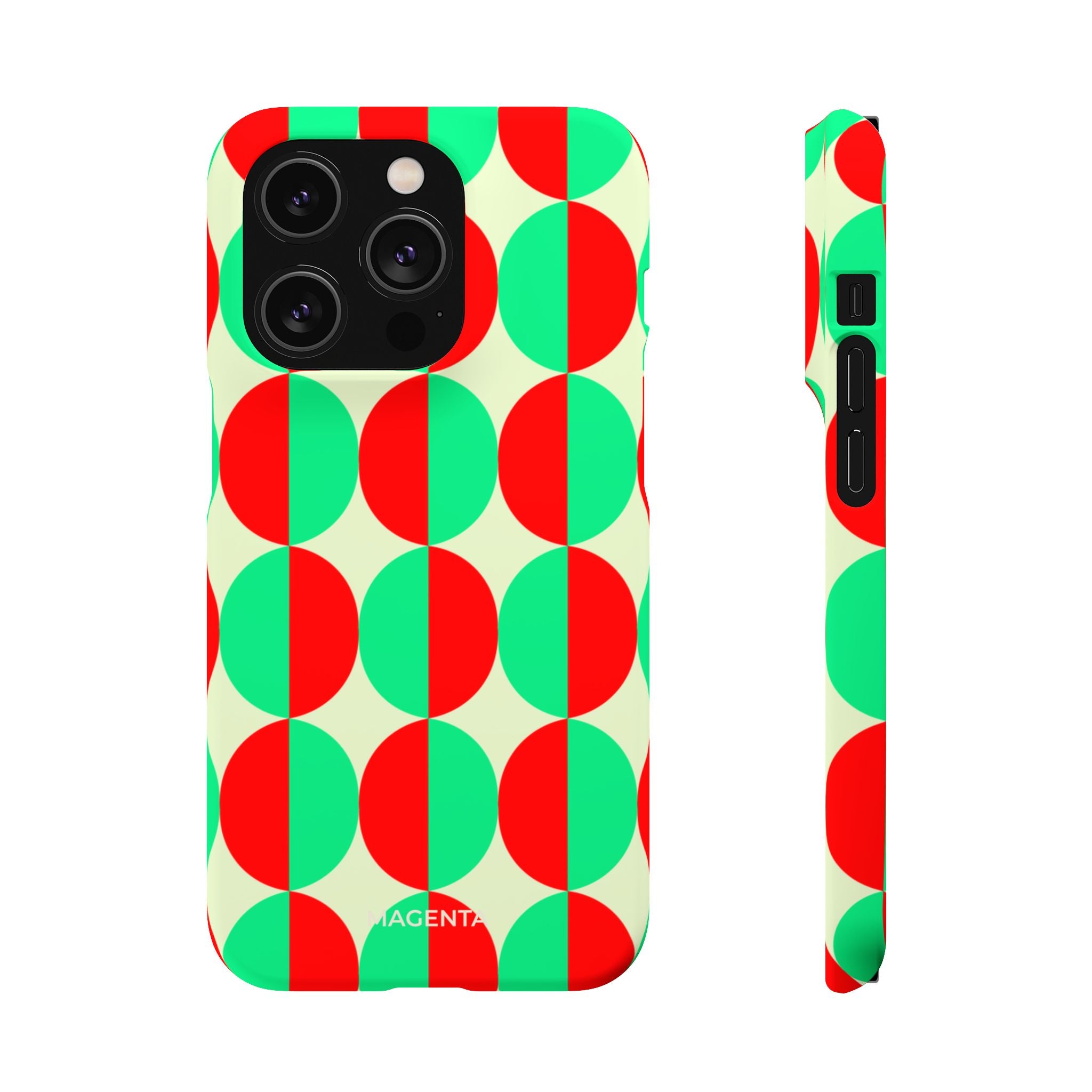 Red Green Circle Snap Case
