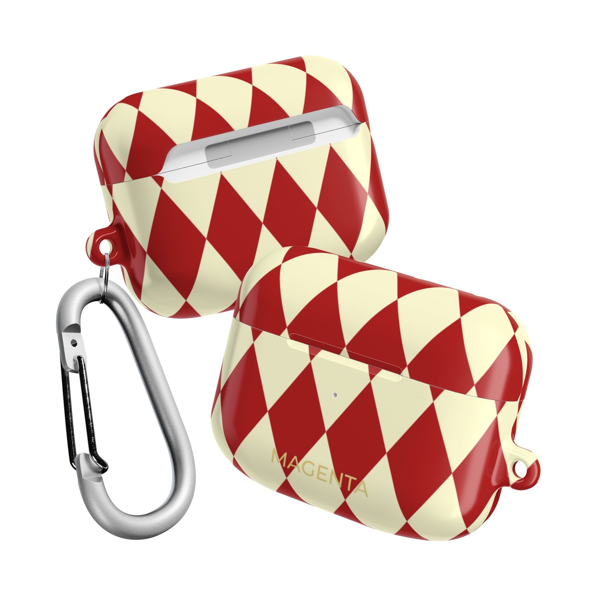 Maroon & Cream Geometric AirPods Pro Gen 1 Case