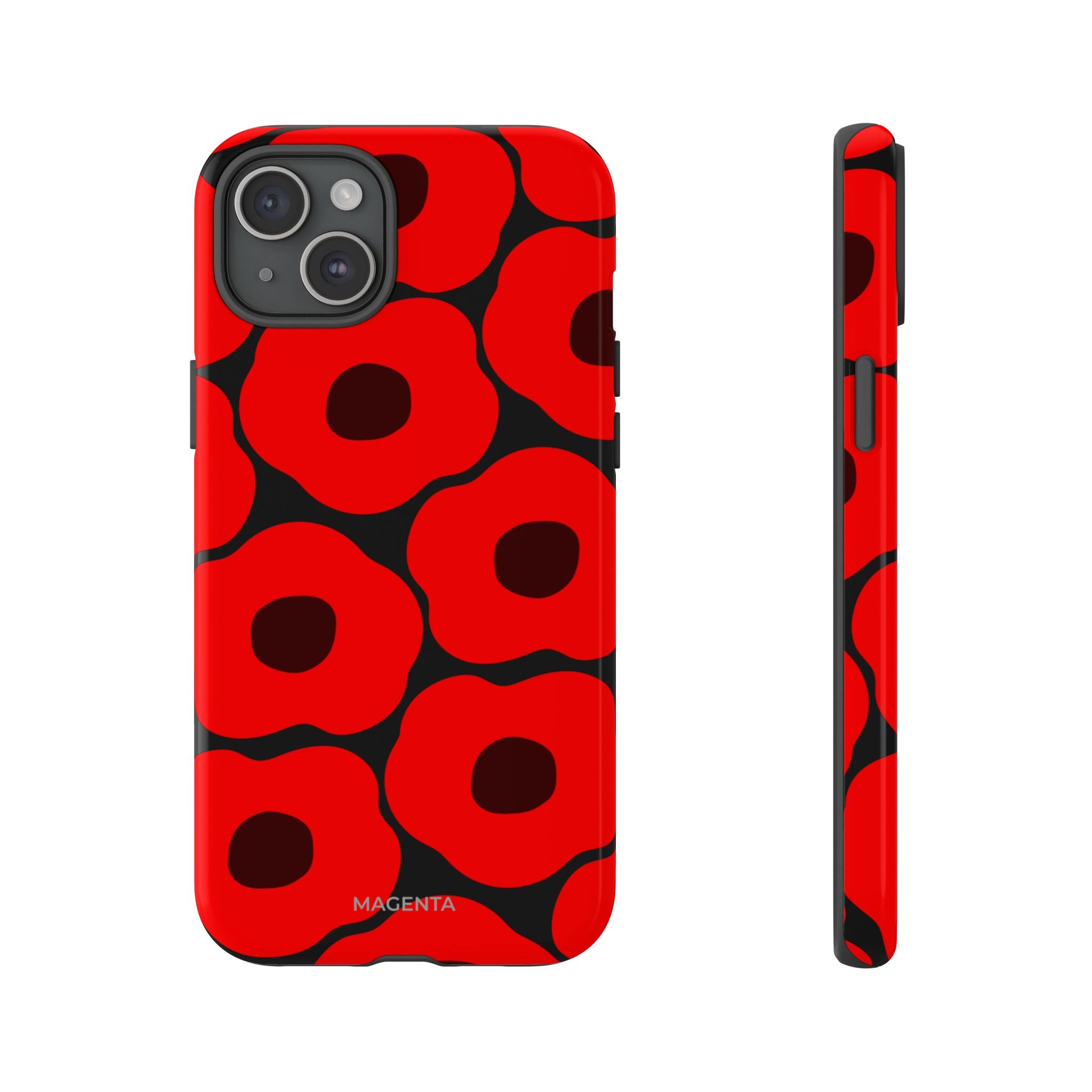 Red Poppy On ฺBlack Tough Case