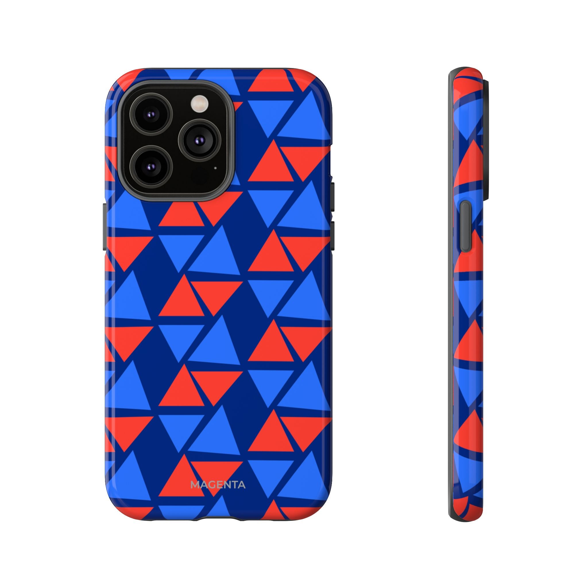 Blue Red Triangle Tough Case