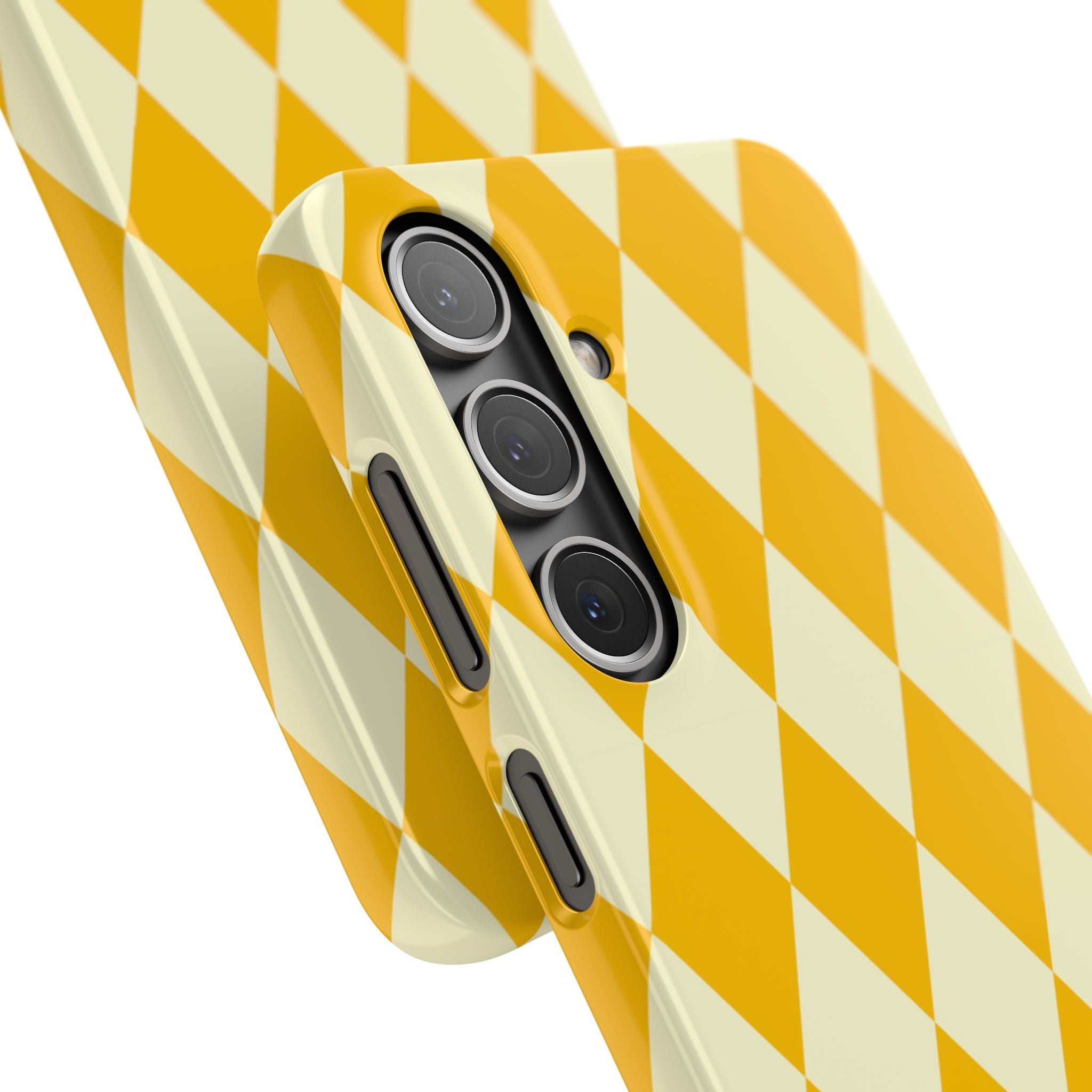 Yellow & Cream Geometric Snap Case