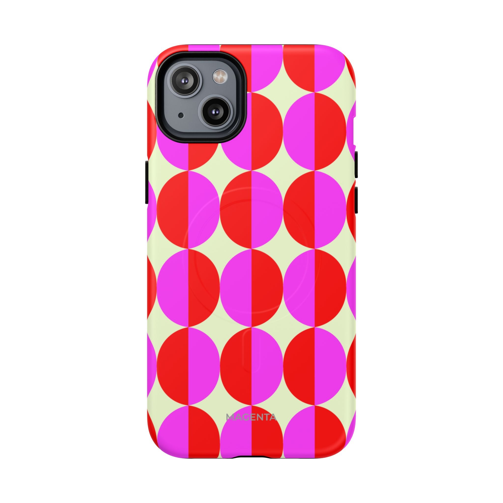 Red Pink Circle Tough Mag Case