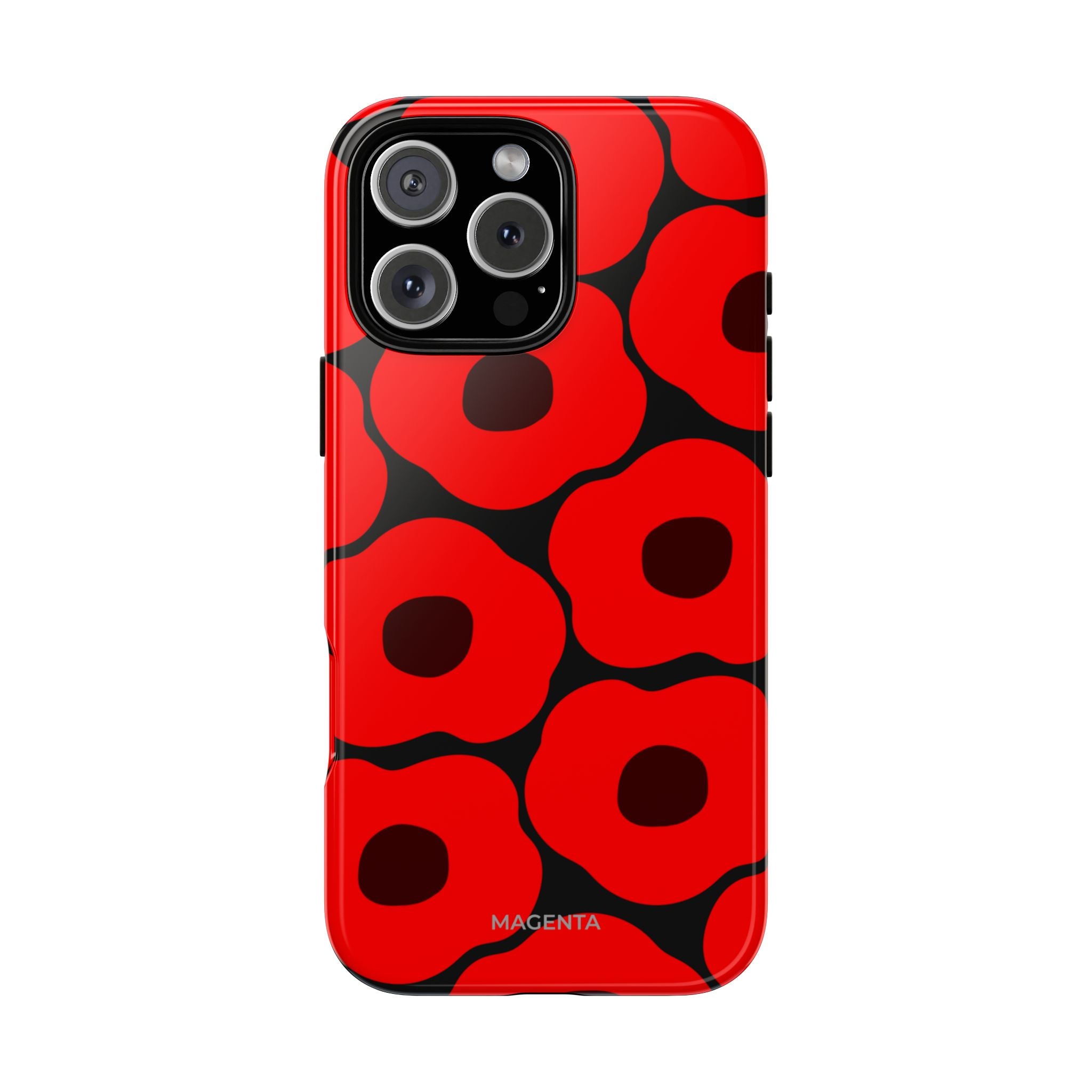 Red Poppy On ฺBlack Tough Case