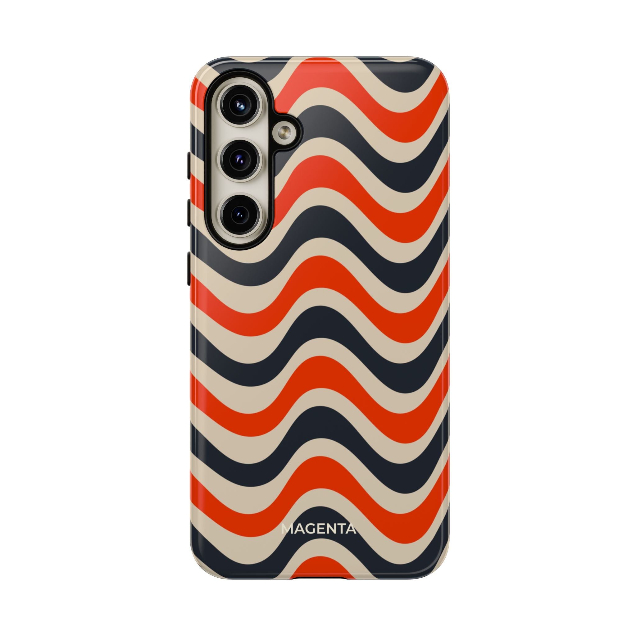 Black & Red Waves Tough Case