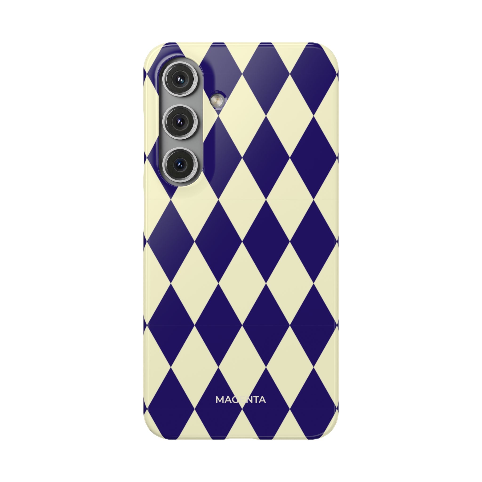 Navy & Cream Geometric Snap Case