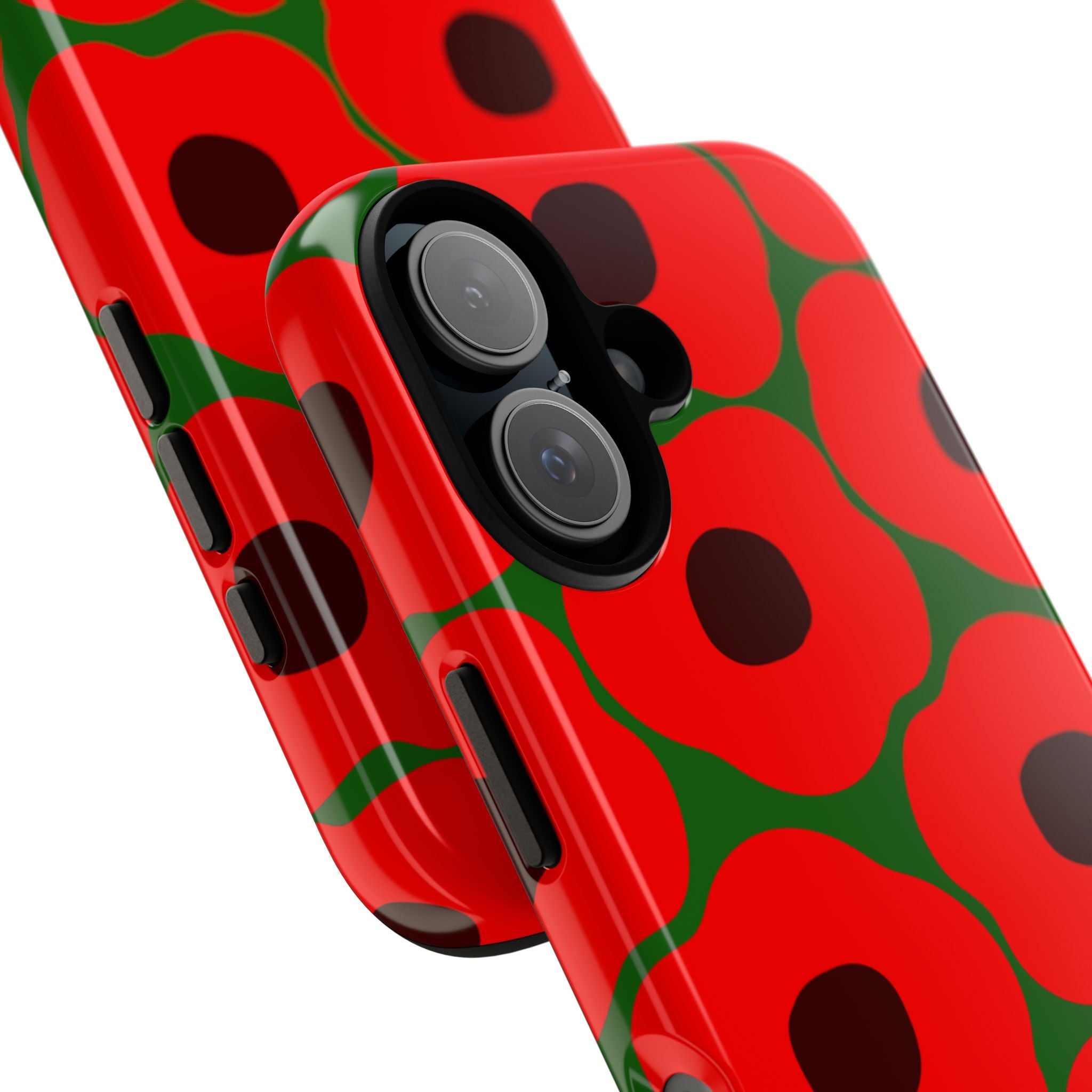 Red Poppy On Deep Green Tough Case