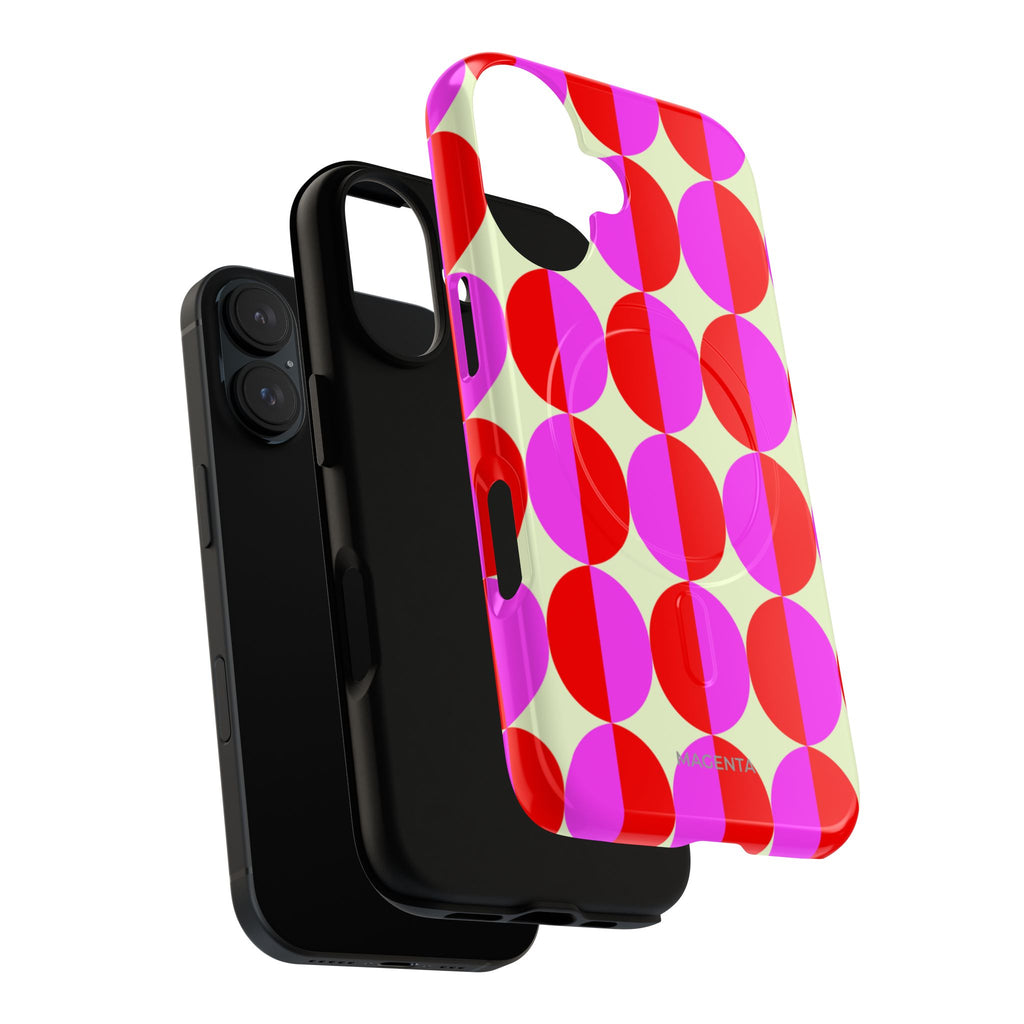 Red Pink Circle Tough Mag Case