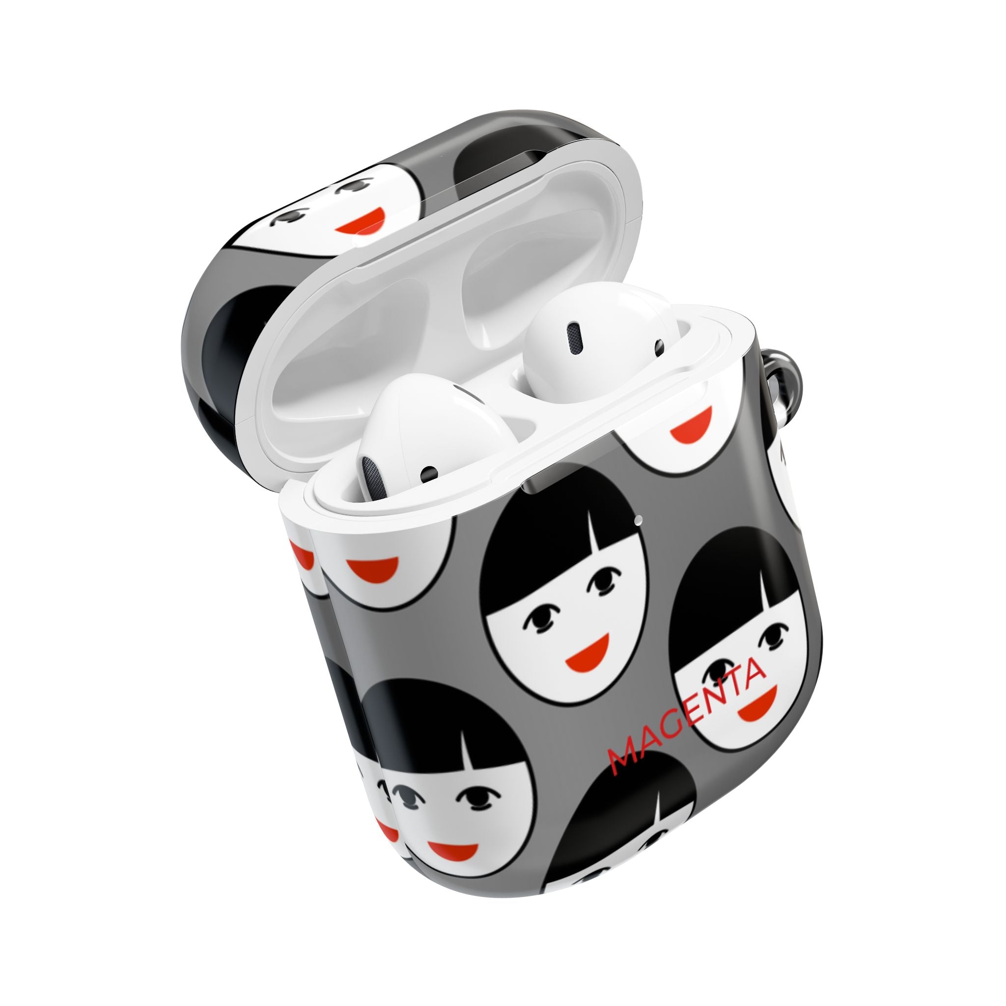 The Girl With Red Lipstick AirPods Gen 2 Case - Grey