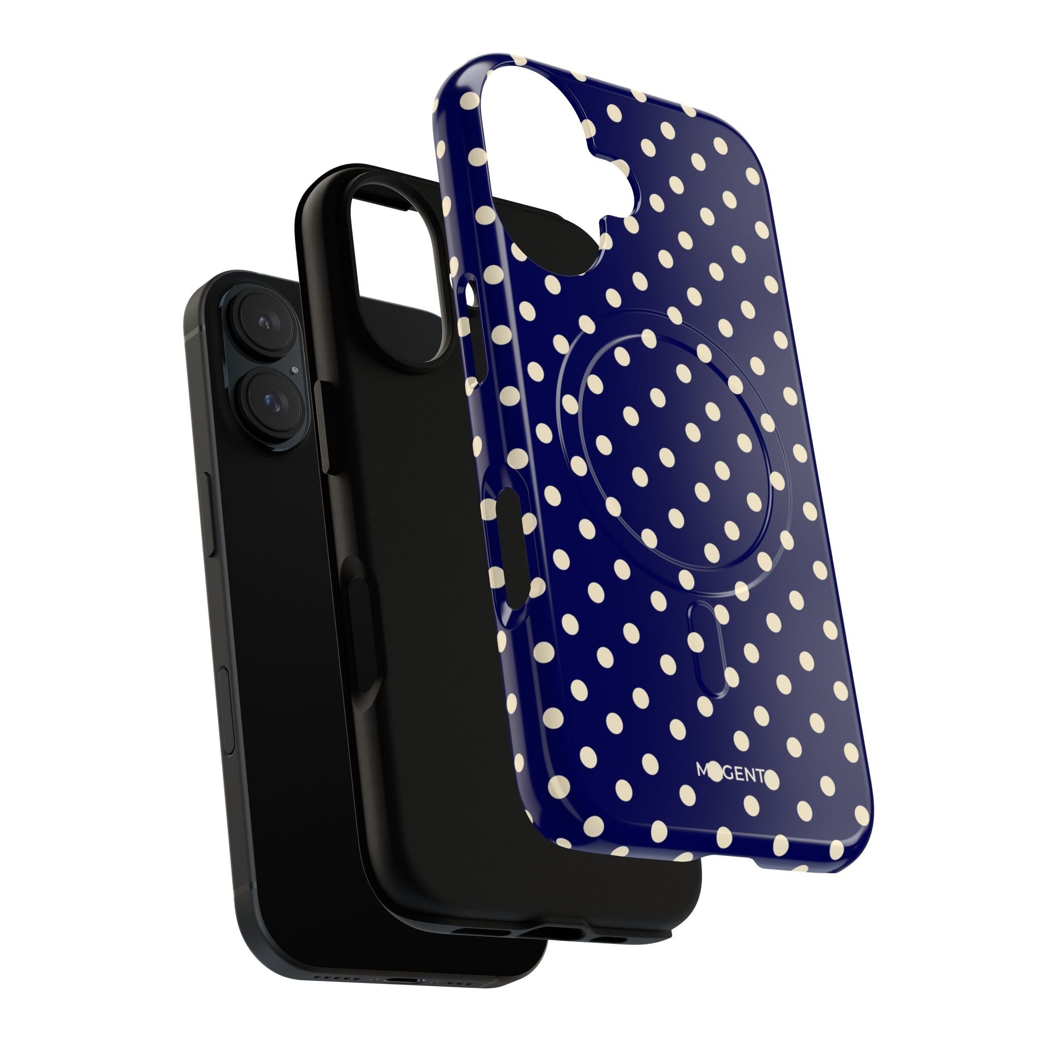 Cream On Navy Tough Magnetic Case